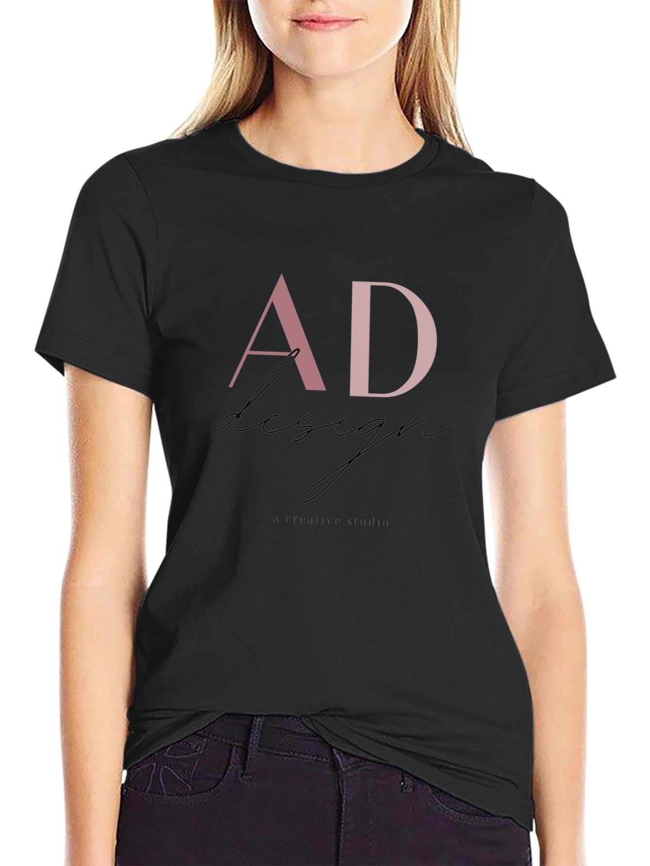 AD Design Studio Black Graphic T-Shirt
