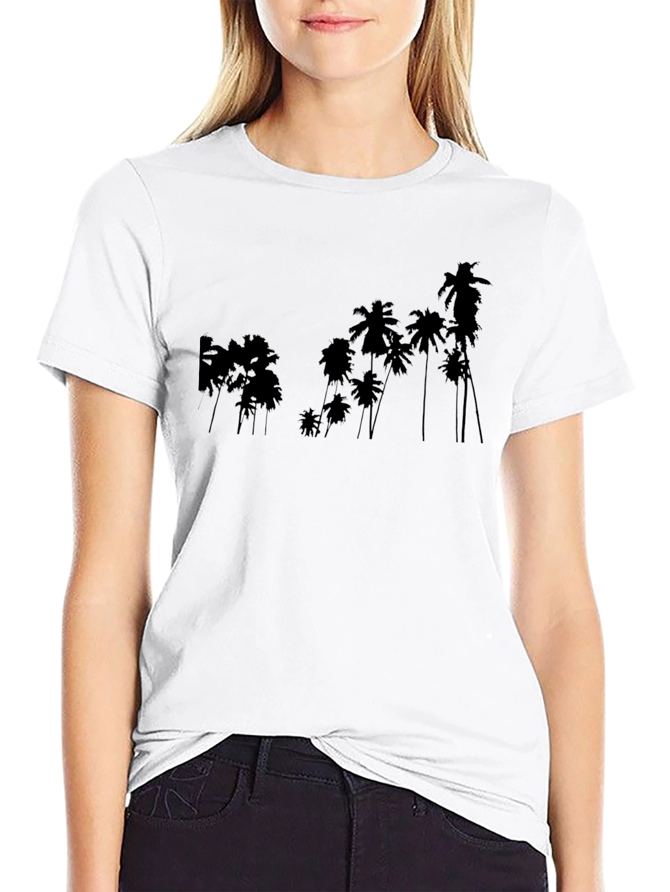 Black Palm Tree Silhouette T-Shirt