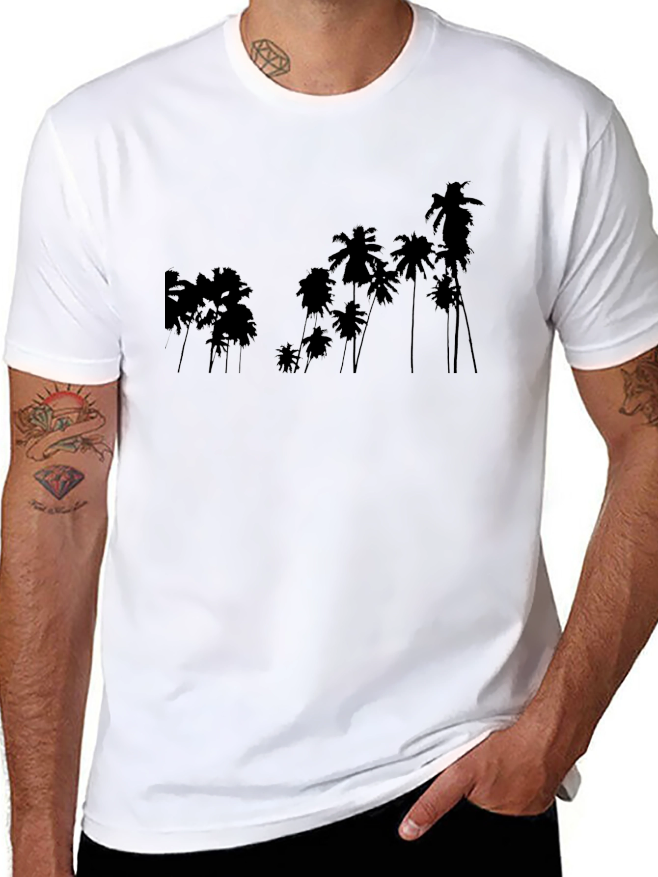 Black Palm Tree Silhouette T-Shirt