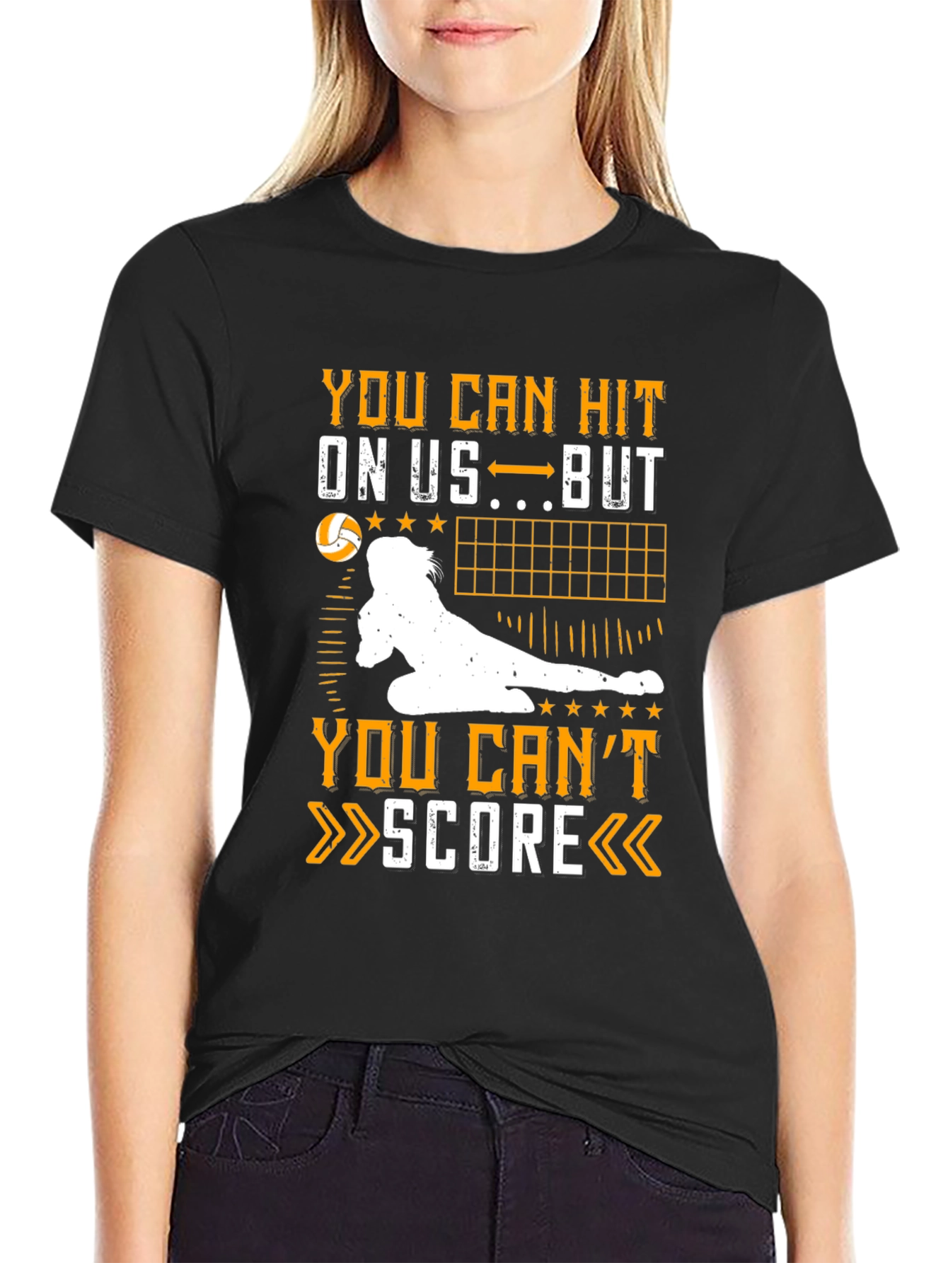 Volleyball Graphic Tee - You Can Hit On Us