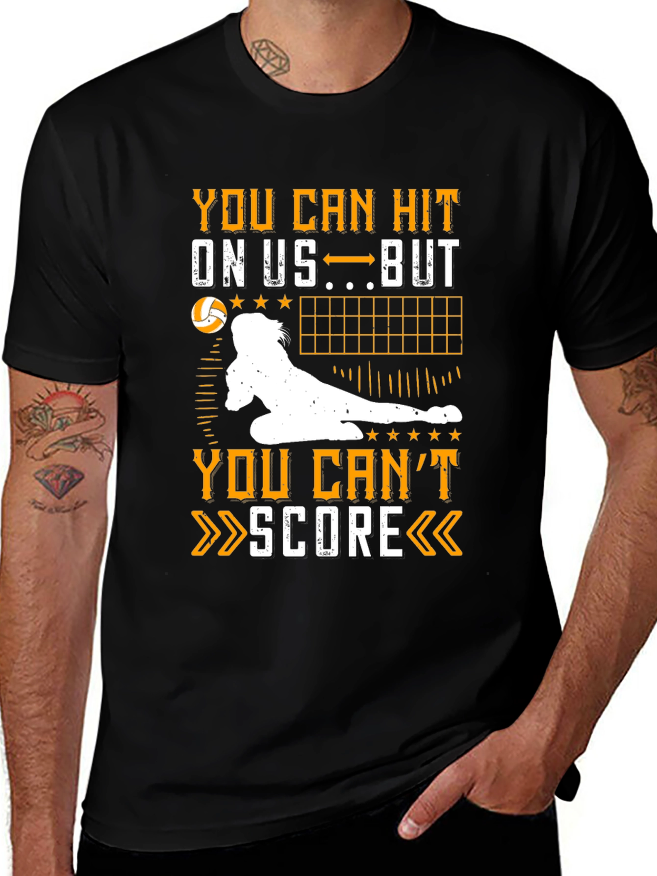 Volleyball Graphic Tee - You Can Hit On Us