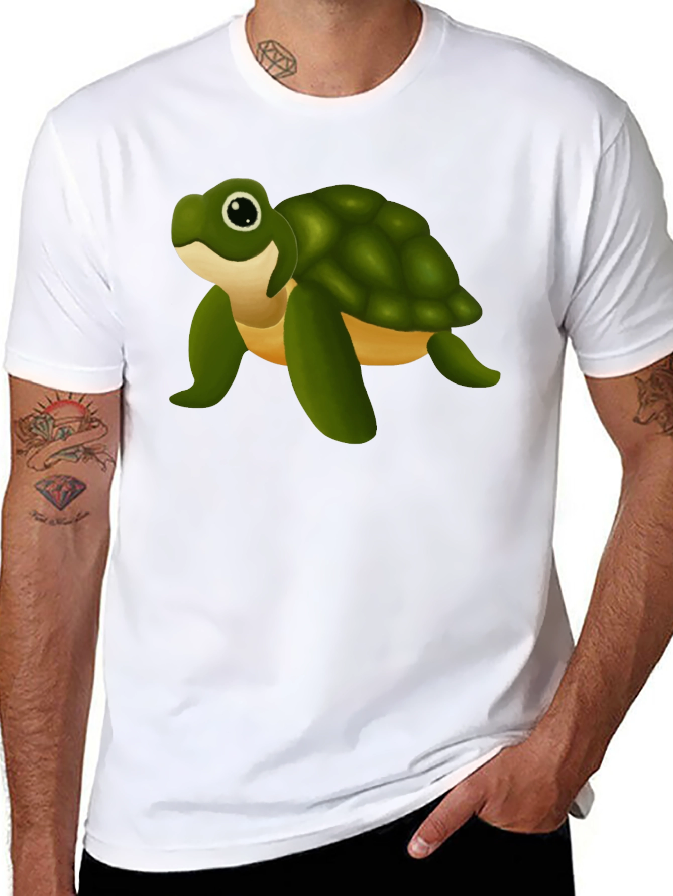 Turtle Graphic Tee - Unisex Black T-Shirt