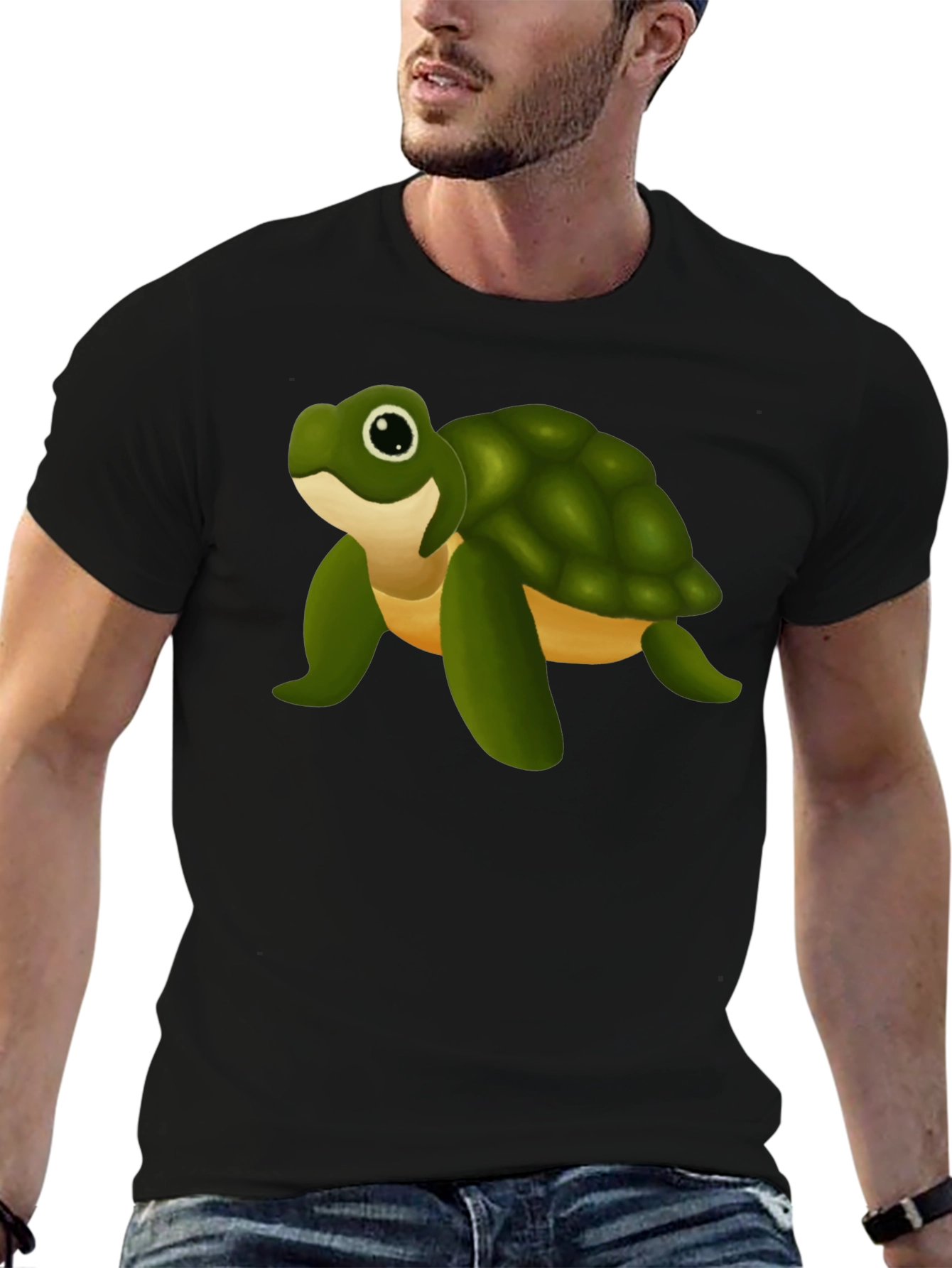 Turtle Graphic Tee - Unisex Black T-Shirt