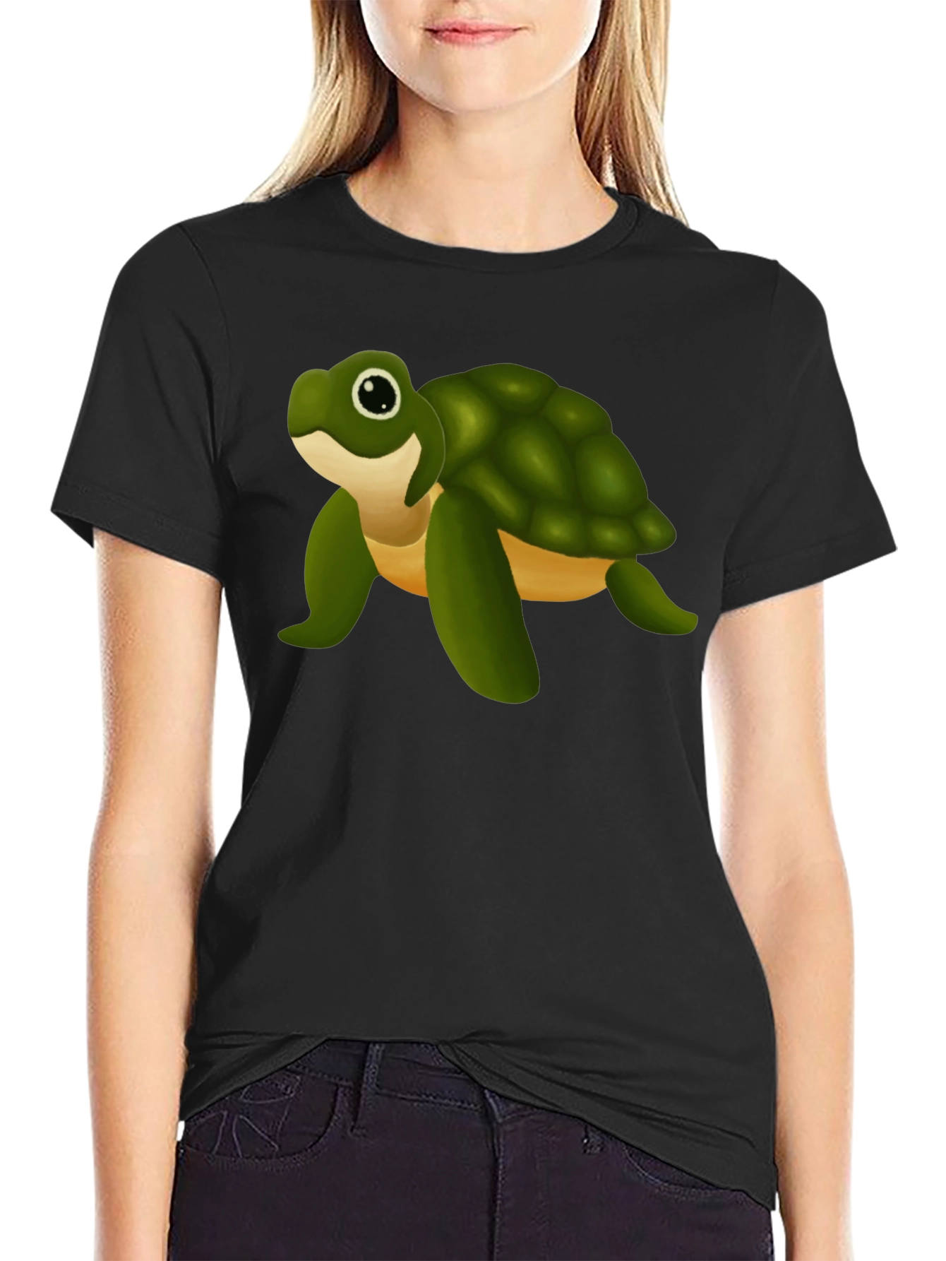 Turtle Graphic Tee - Unisex Black T-Shirt