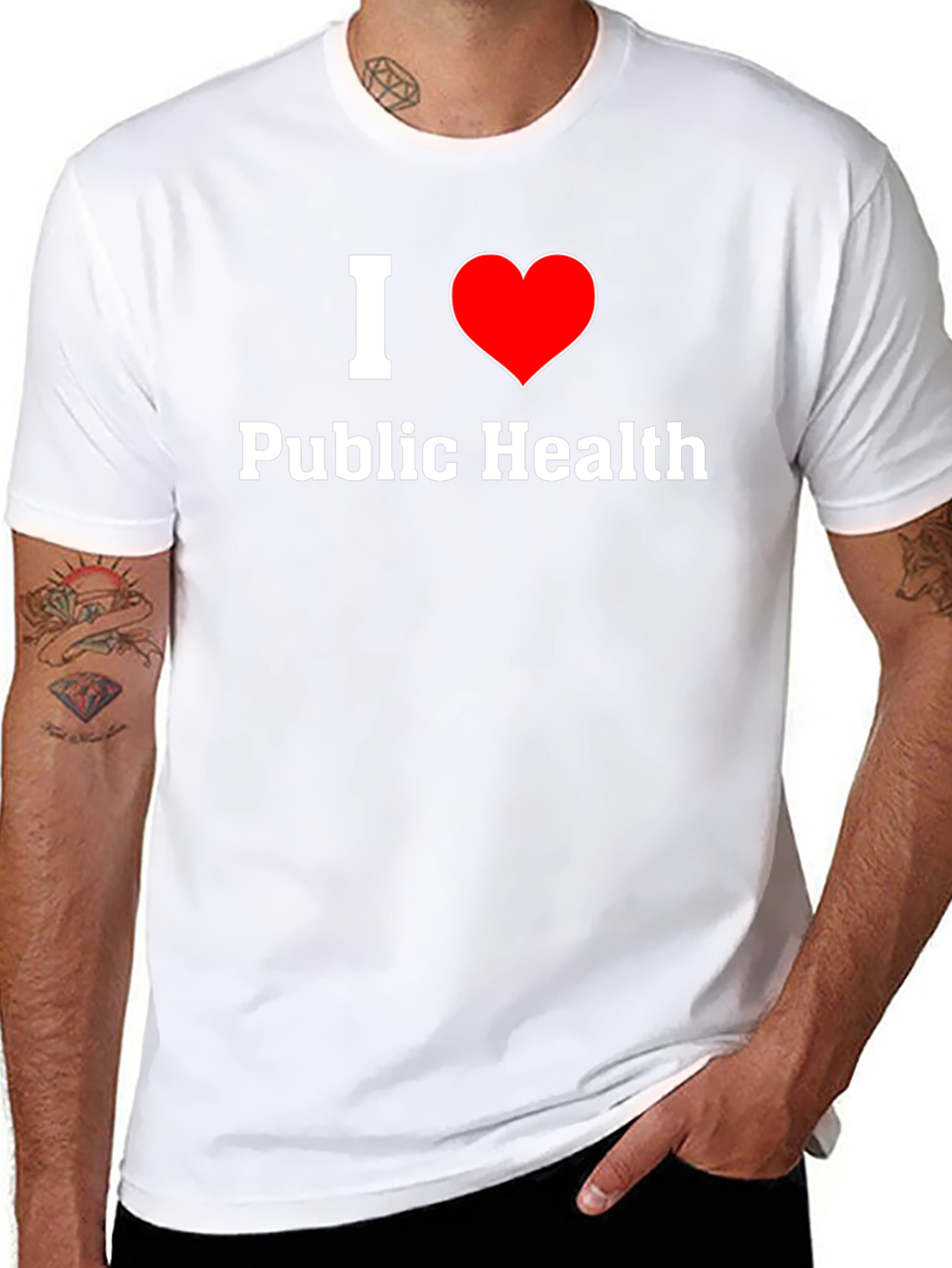 I Heart Public Health T-Shirt - Black