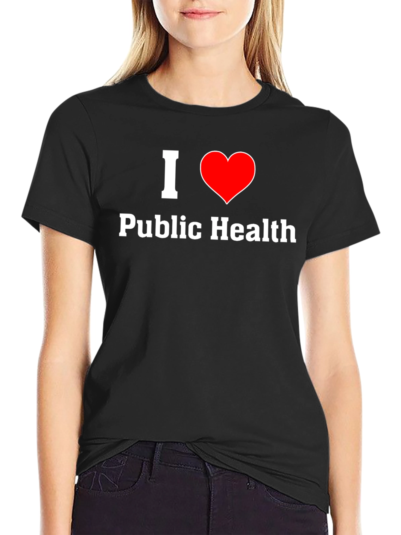 I Heart Public Health T-Shirt - Black