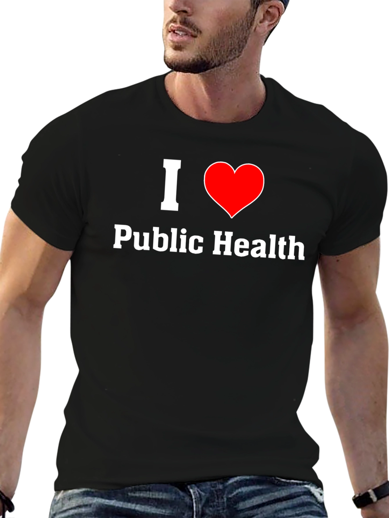 I Heart Public Health T-Shirt - Black
