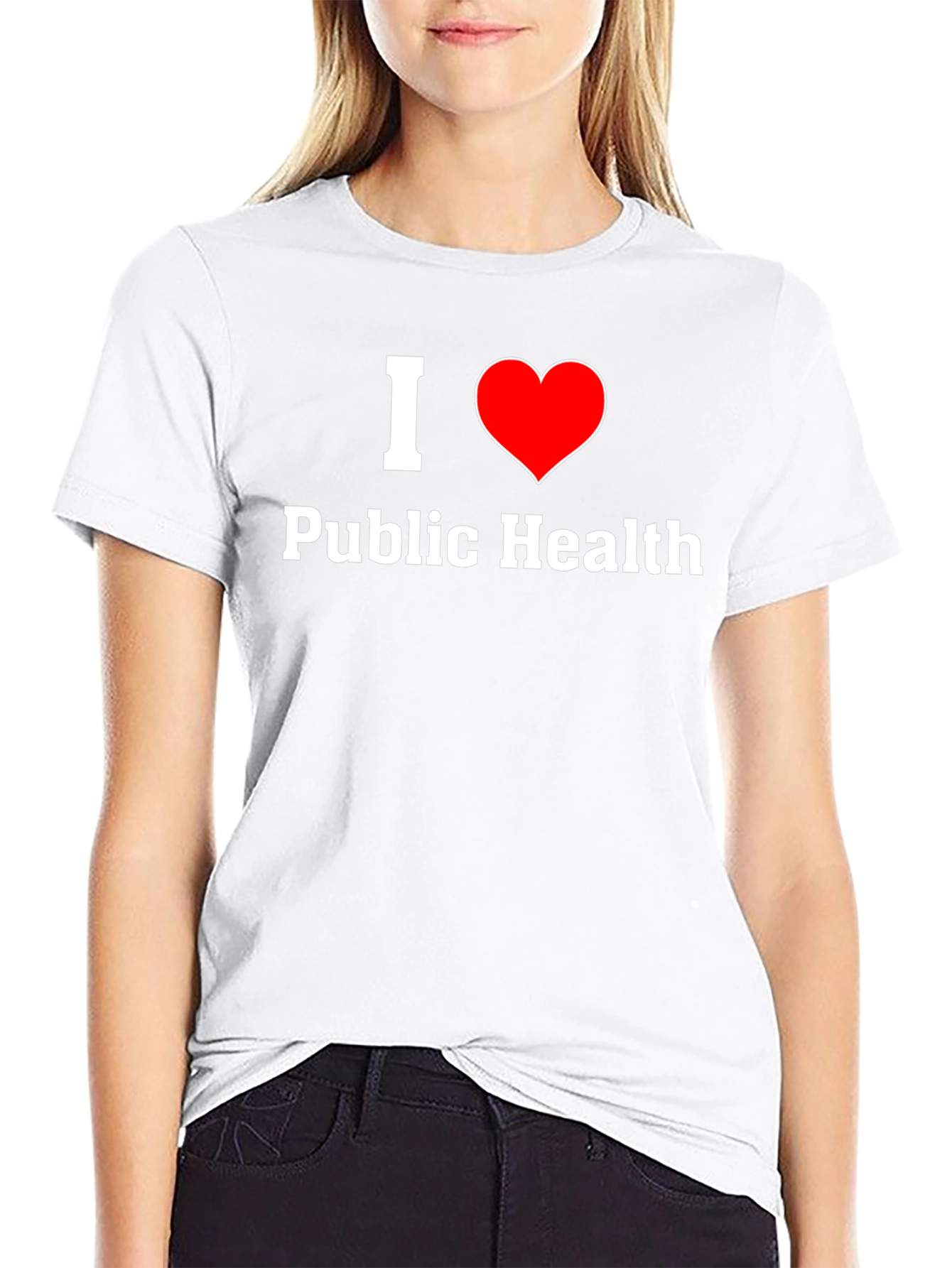 I Heart Public Health T-Shirt - Black