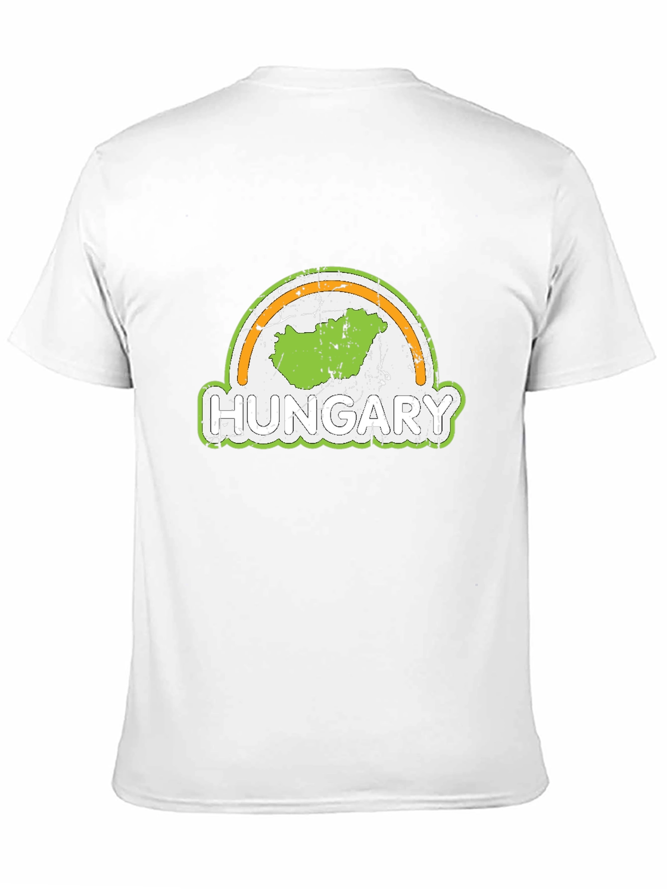 Hungary Map Graphic Tee - Black Cotton Casual Shirt