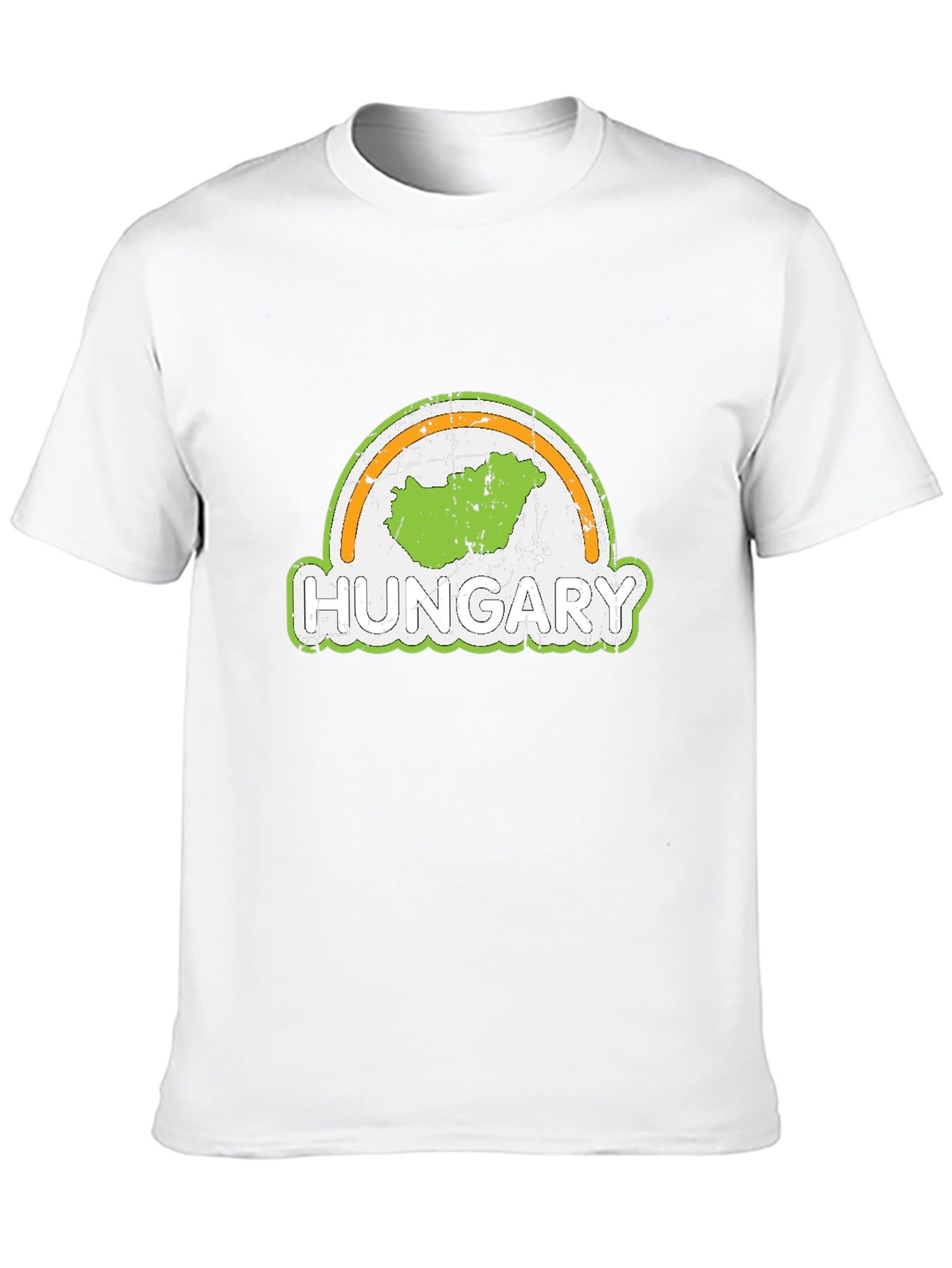 Hungary Map Graphic Tee - Black Cotton Casual Shirt