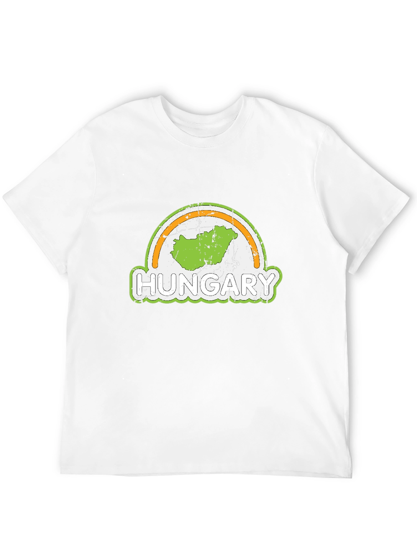 Hungary Map Graphic Tee - Black Cotton Casual Shirt