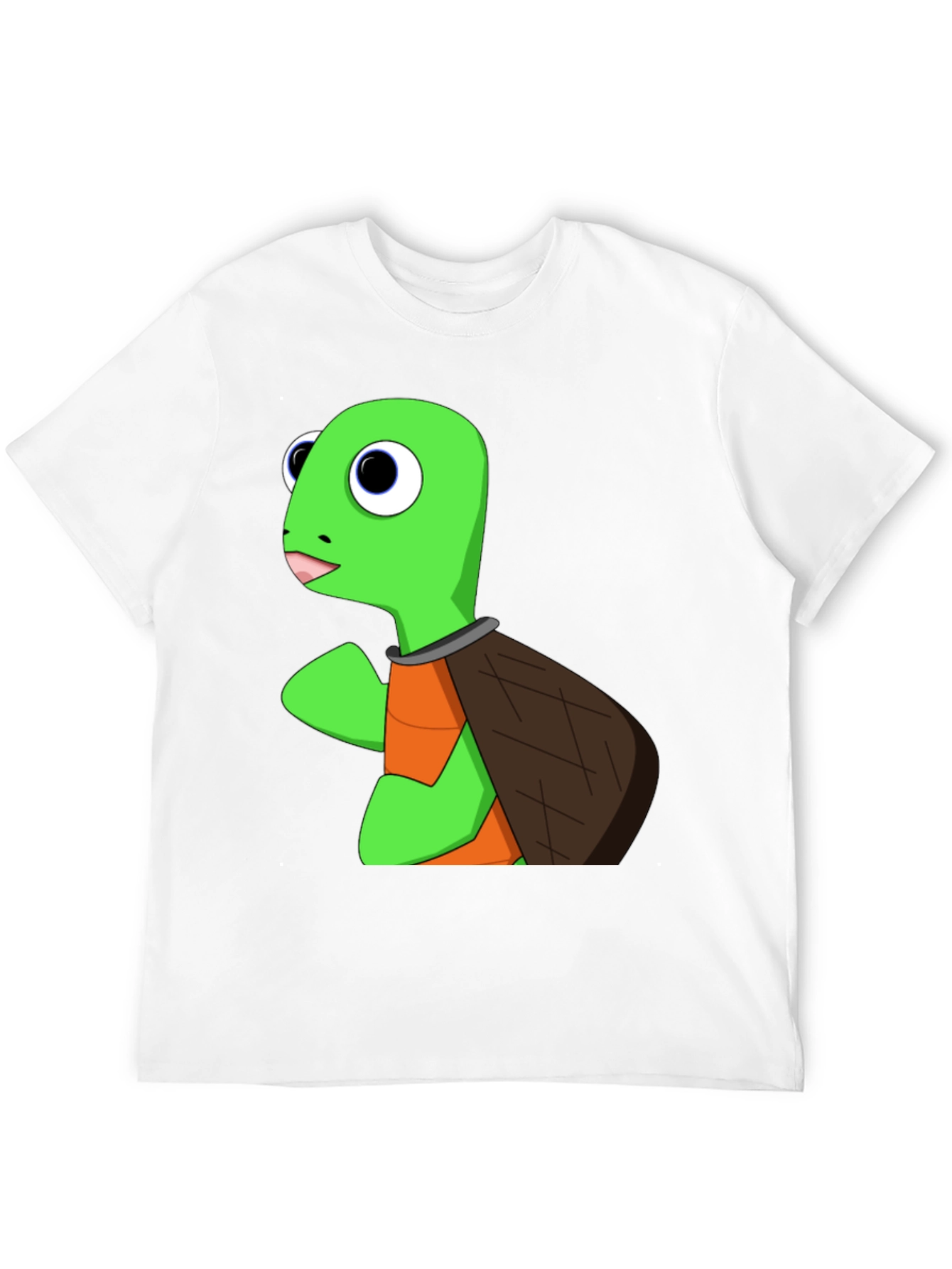 Cartoon Turtle Graphic Tee - Black
