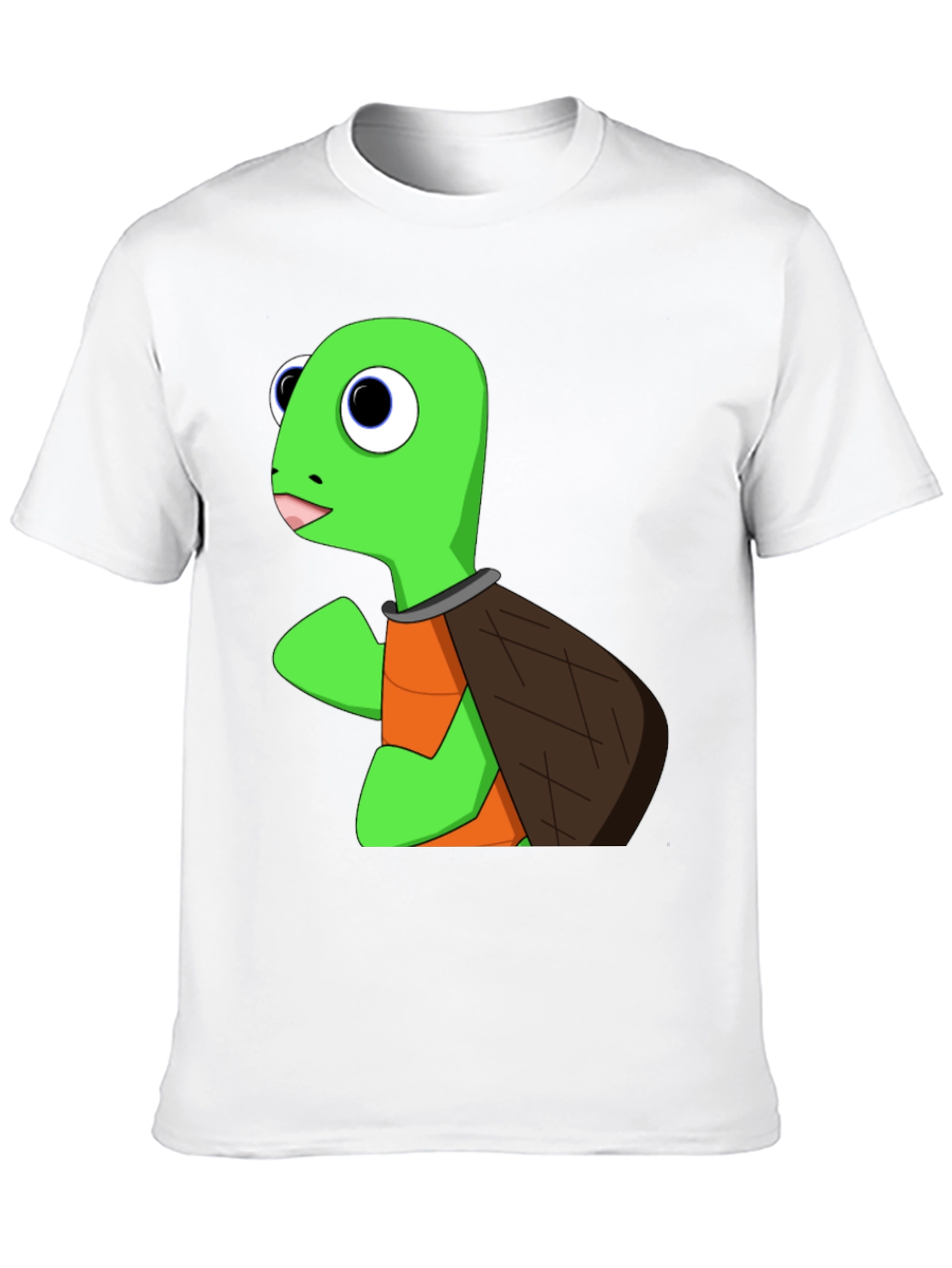 Cartoon Turtle Graphic Tee - Black