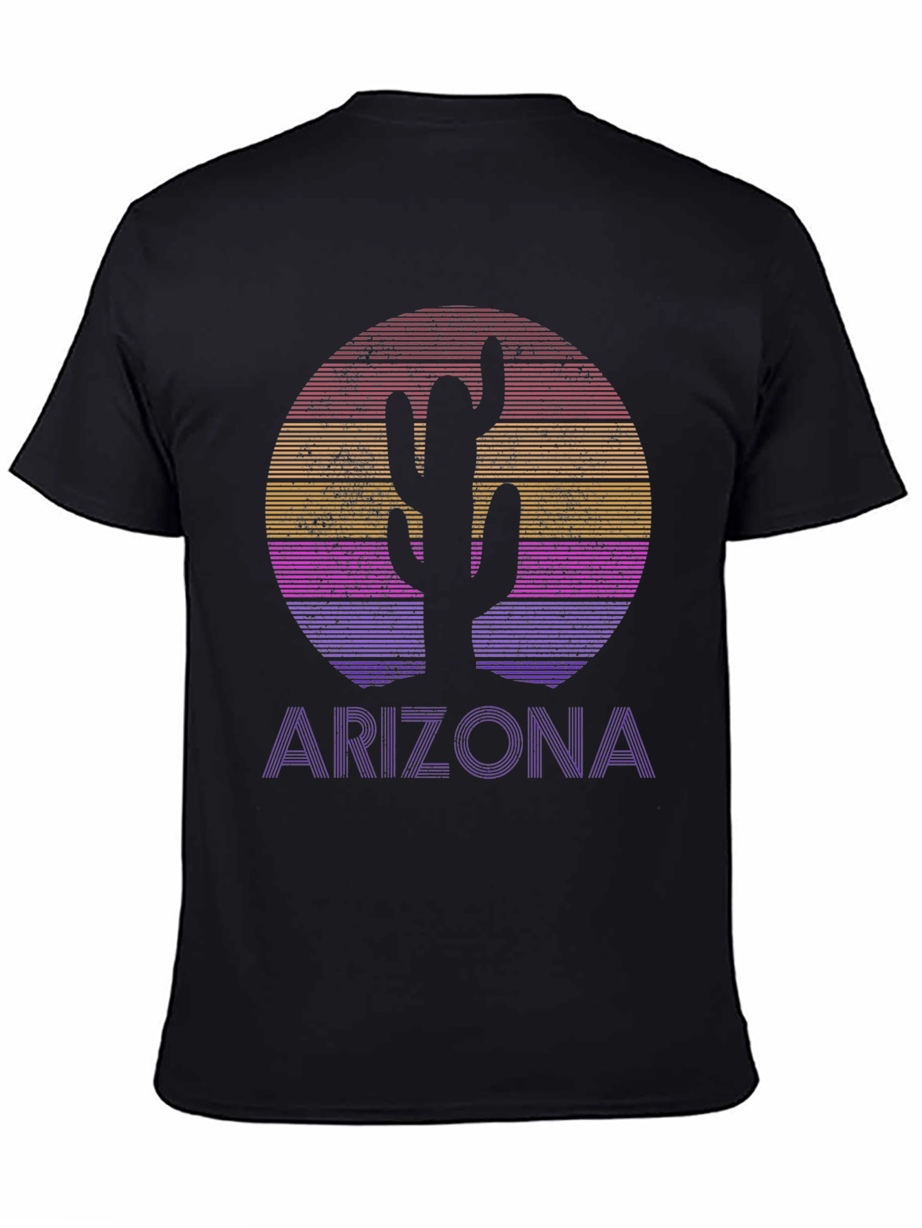 Arizona Sunset Cactus Graphic Tee - Desert Style