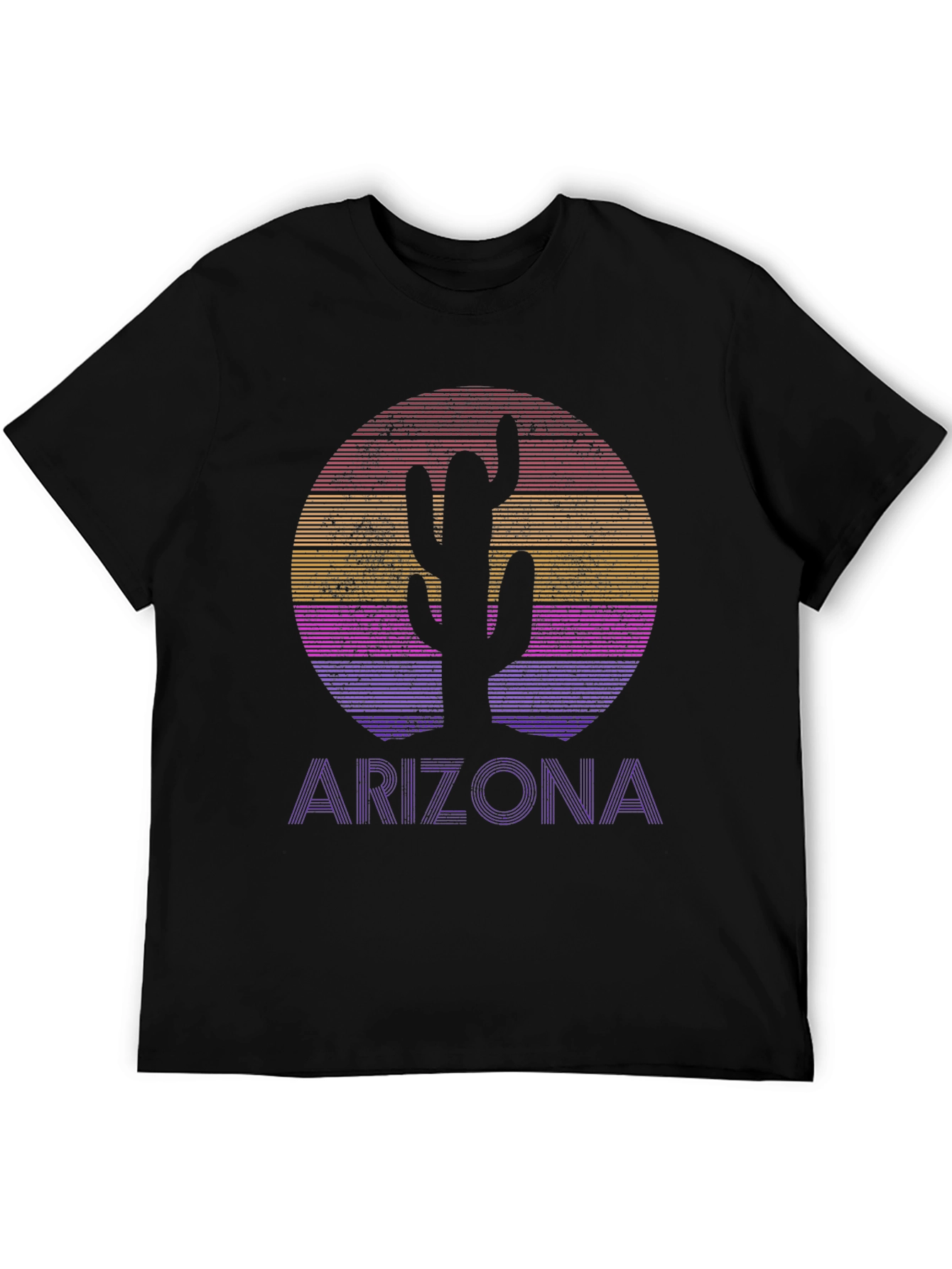 Arizona Sunset Cactus Graphic Tee - Desert Style