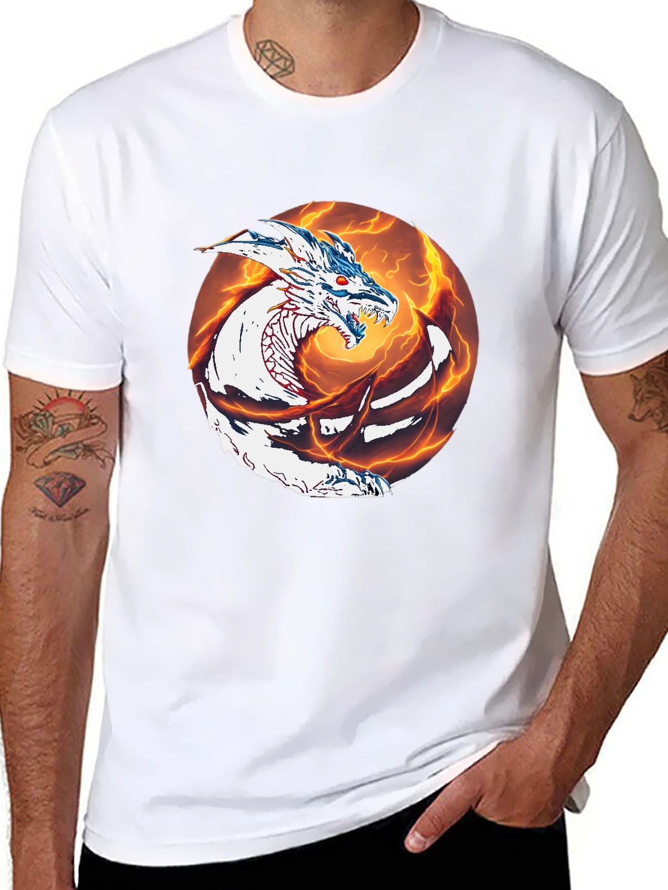 Dragon Graphic Tee - Mens Black T-Shirt