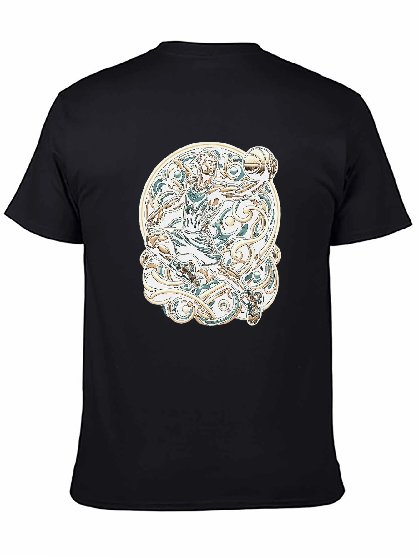 Basketball Player Graphic Tee - Black