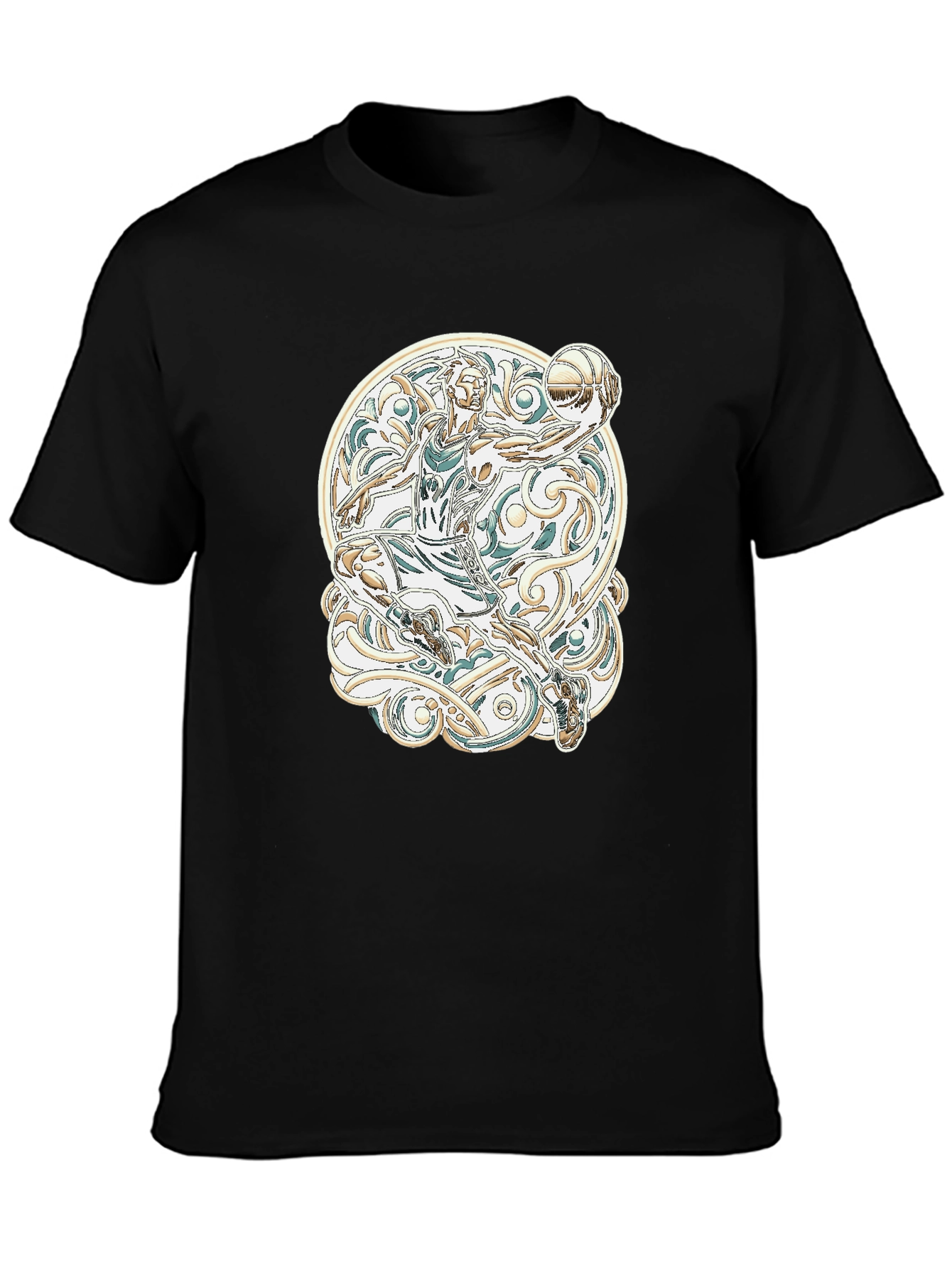 Basketball Player Graphic Tee - Black