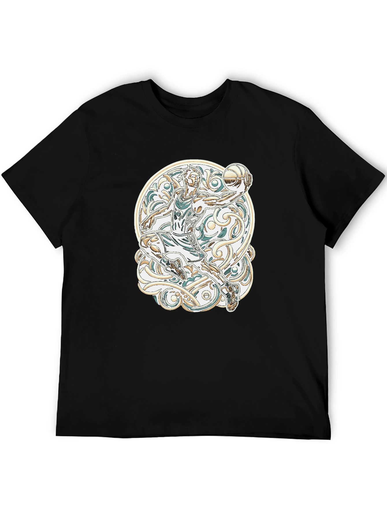 Basketball Player Graphic Tee - Black
