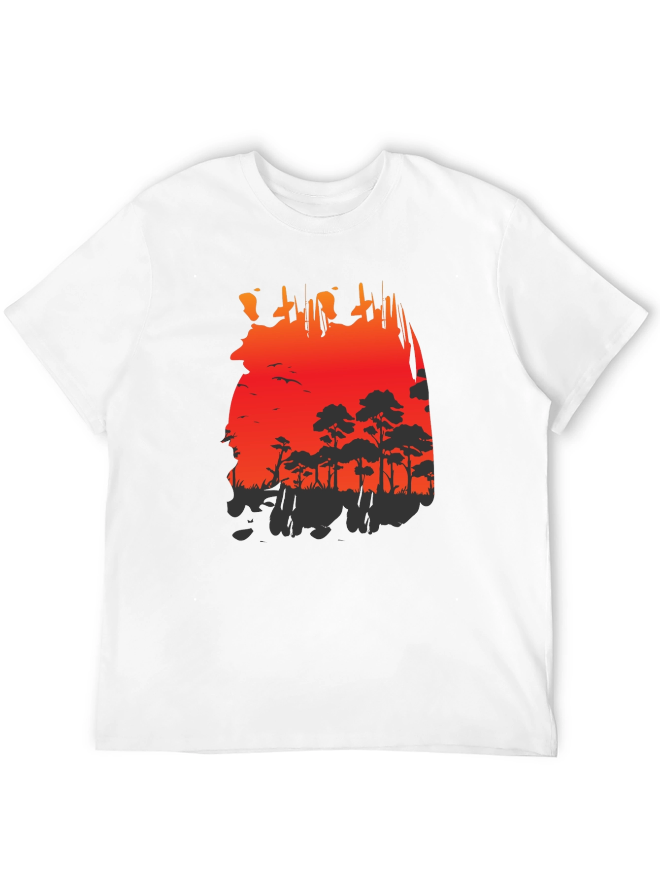 Red Sunset Forest Graphic Tee