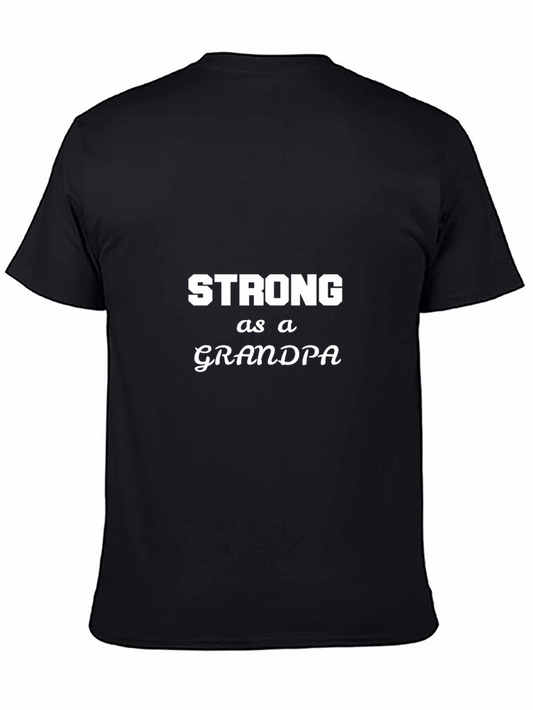 Strong As a Grandpa Mens Black T-Shirt