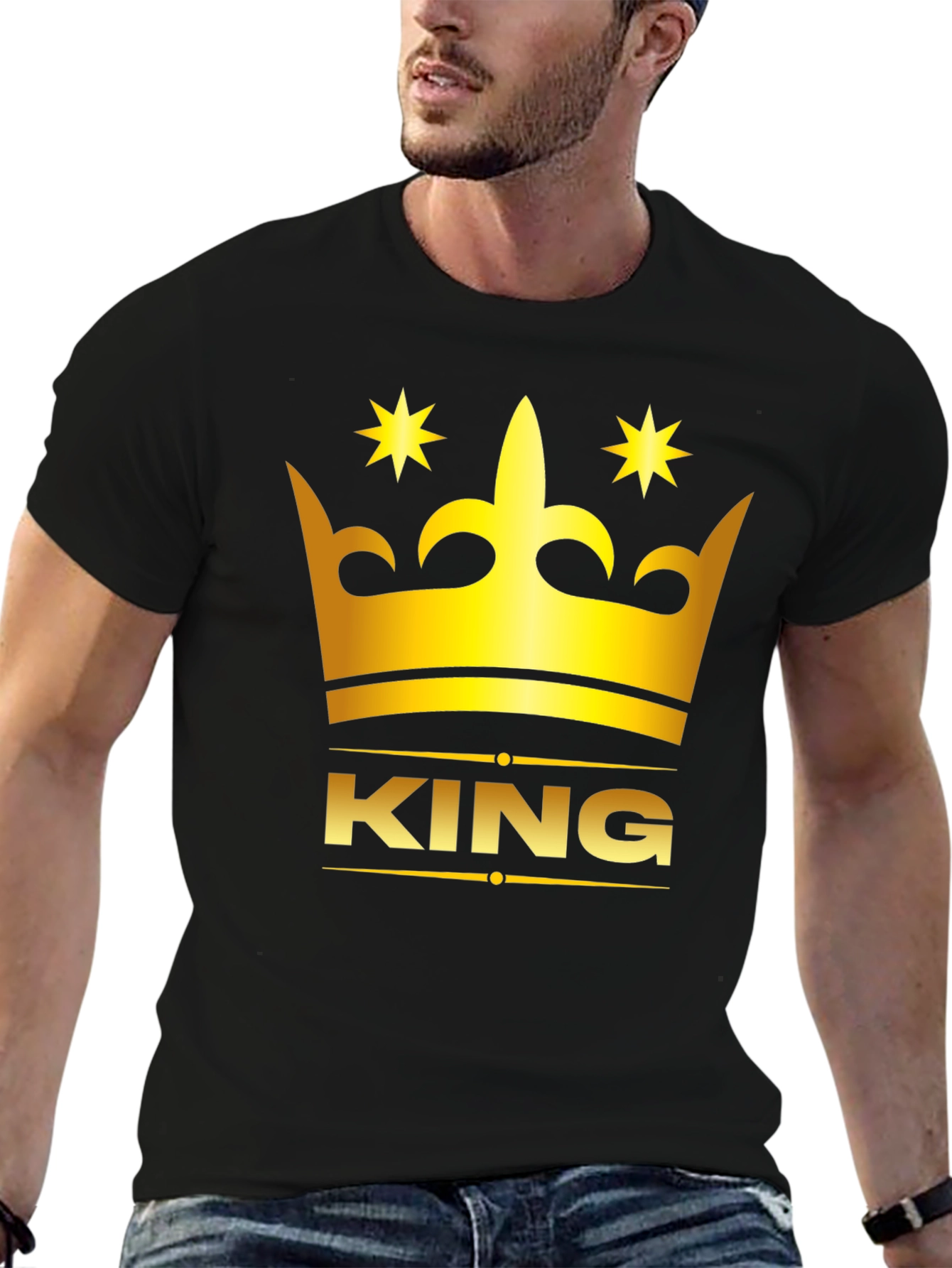 King Crown Graphic Black T-Shirt