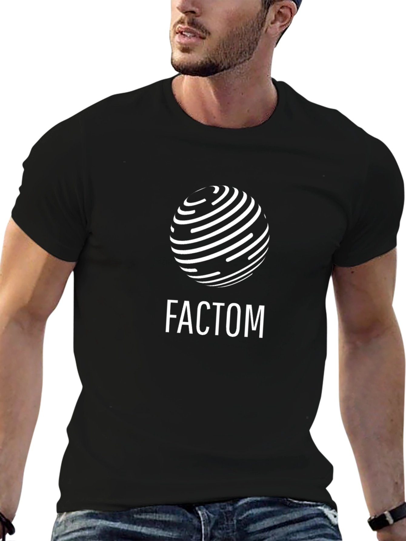 Factom Graphic Tee - Black Cotton Blend T-Shirt