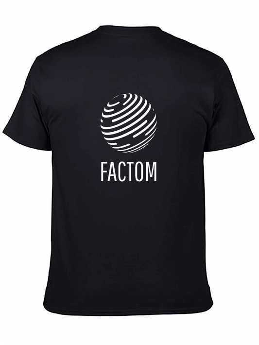 Factom Graphic Tee - Black Cotton Blend T-Shirt