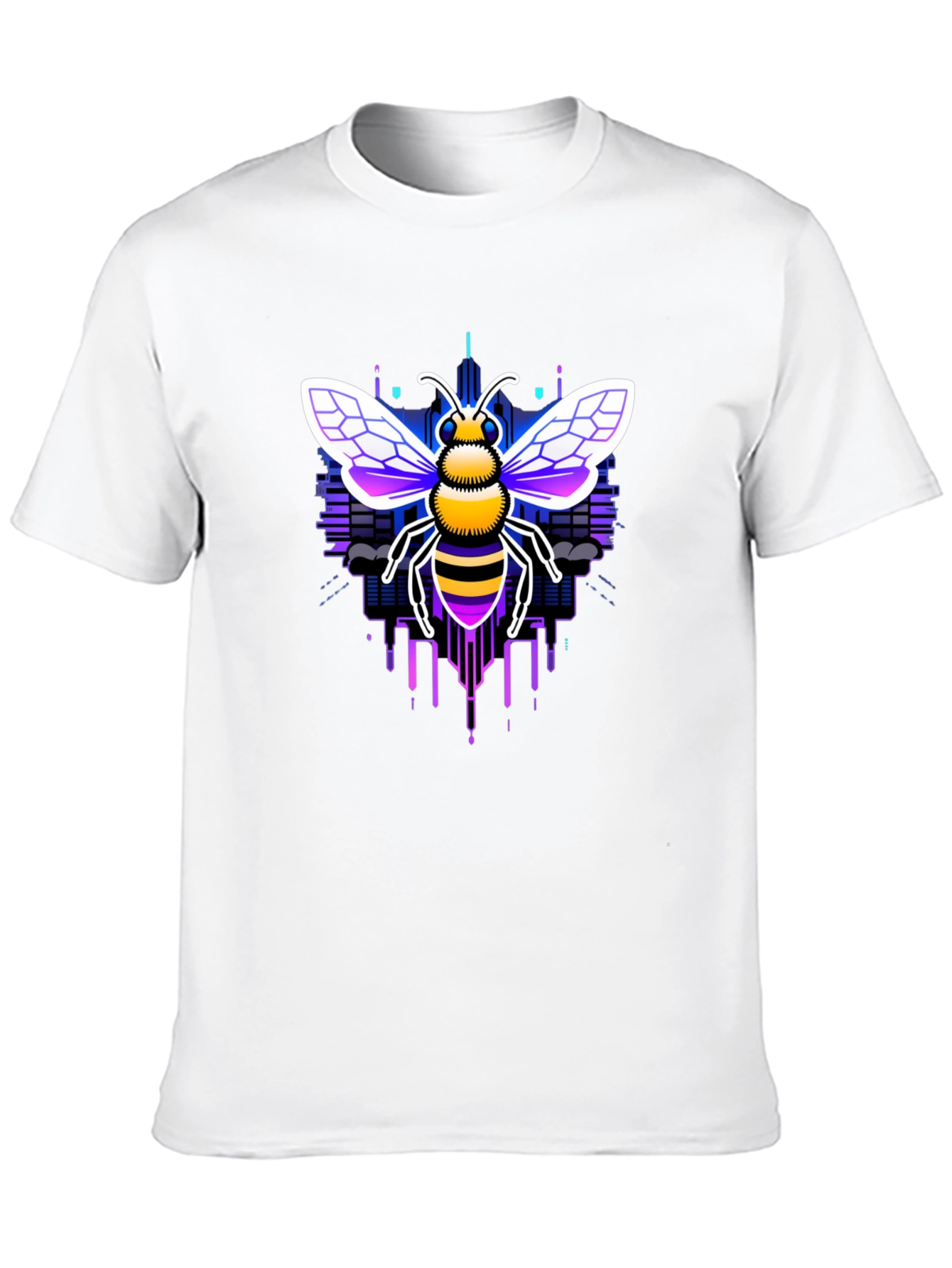 Cyber Bee Graphic Tee - Black