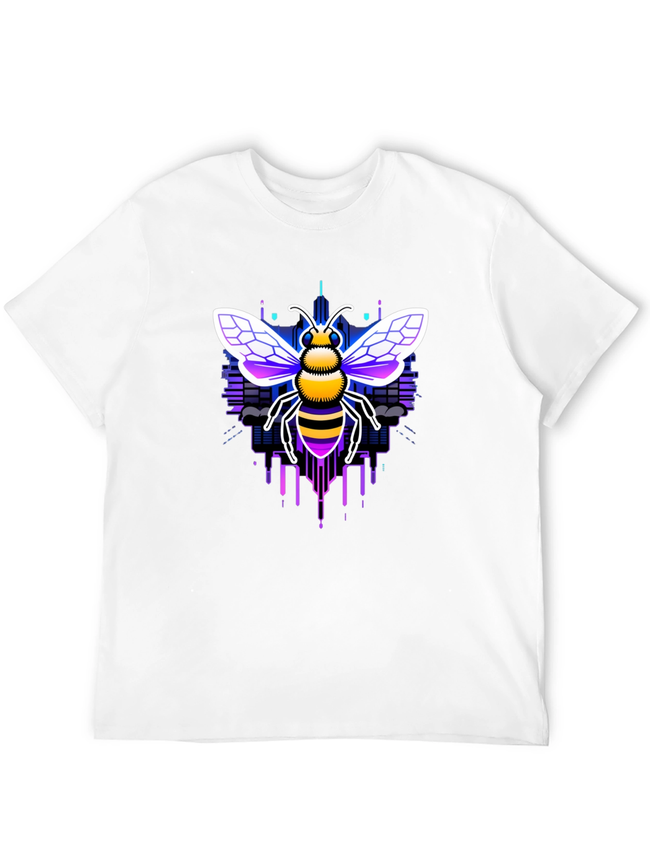 Cyber Bee Graphic Tee - Black