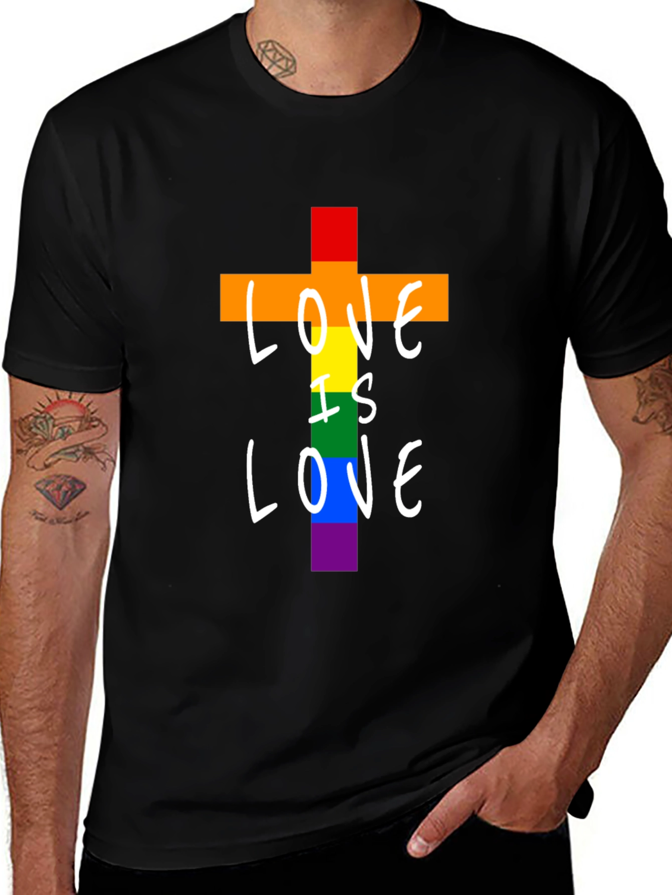 Love is Love Rainbow Graphic T-Shirt