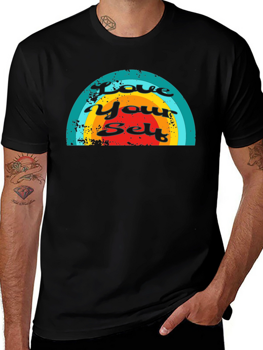 Love Yourself Rainbow Graphic T-Shirt