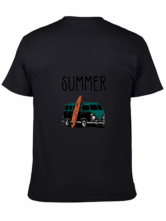 Summer Surf Van Graphic Tee - Black