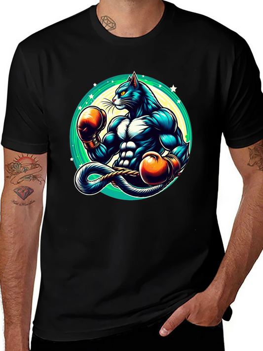 Boxing Cat Graphic Tee