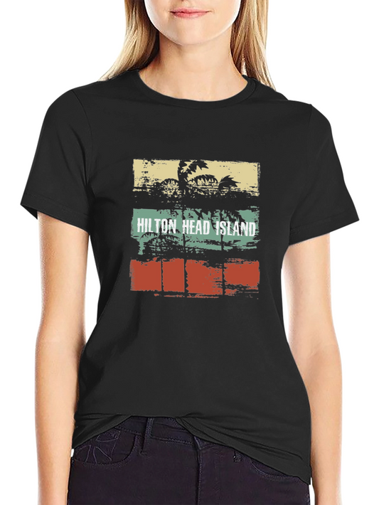 Hilton Head Island T-Shirt Palm Tree Graphic Tee