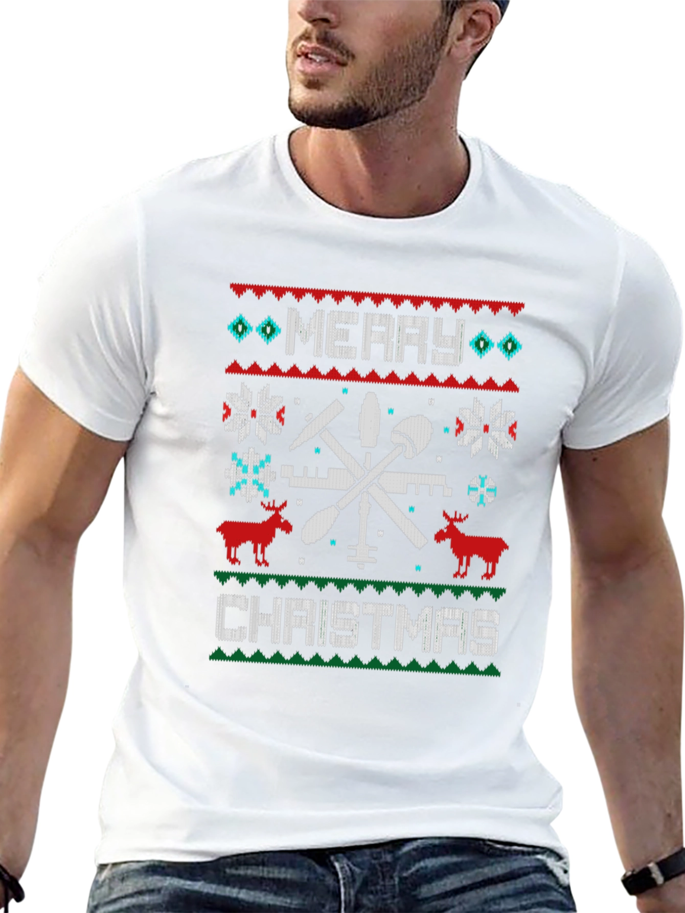 Merry Christmas Tooling Graphic Tee