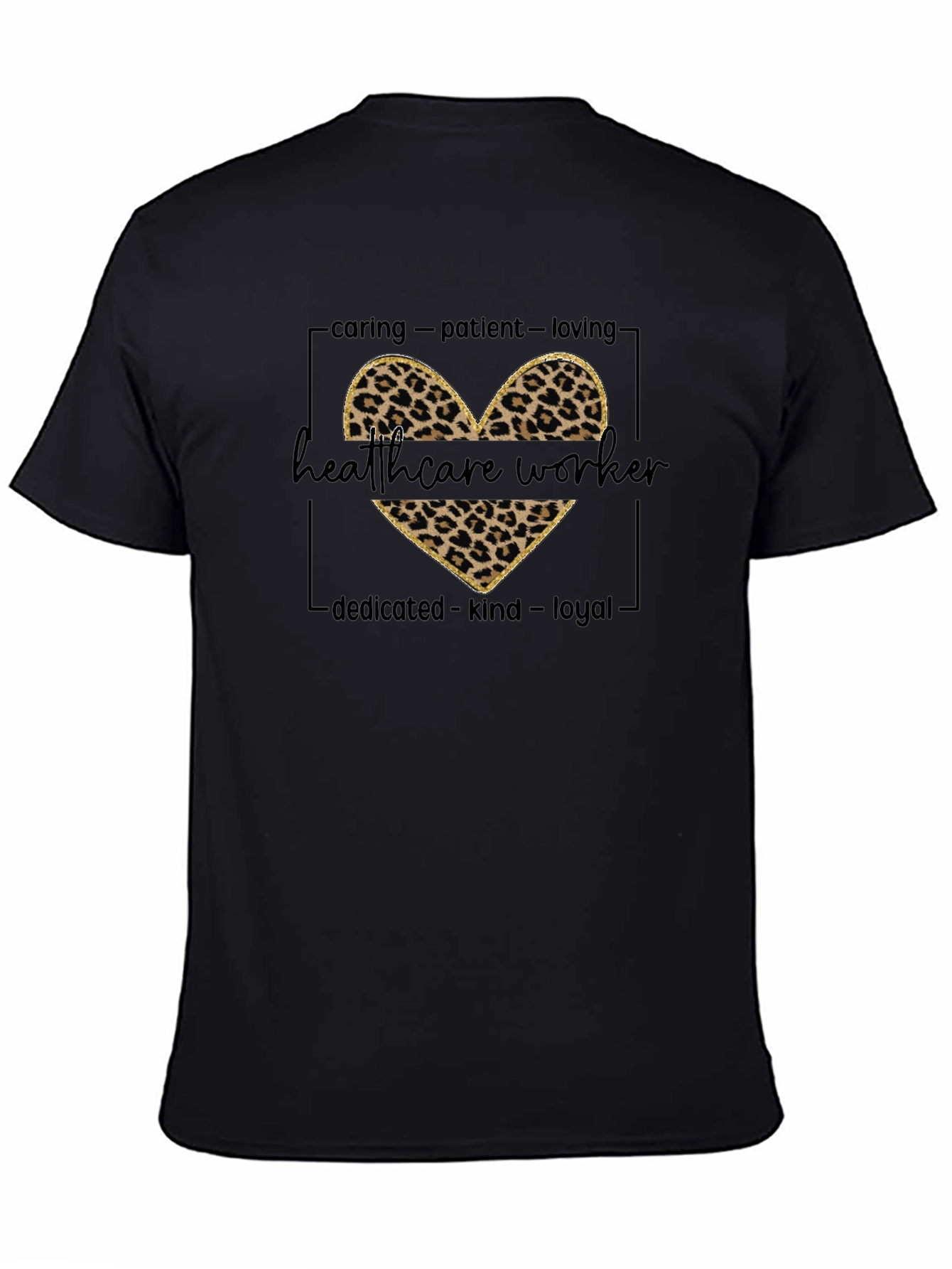Healthcare Worker Leopard Heart Tee
