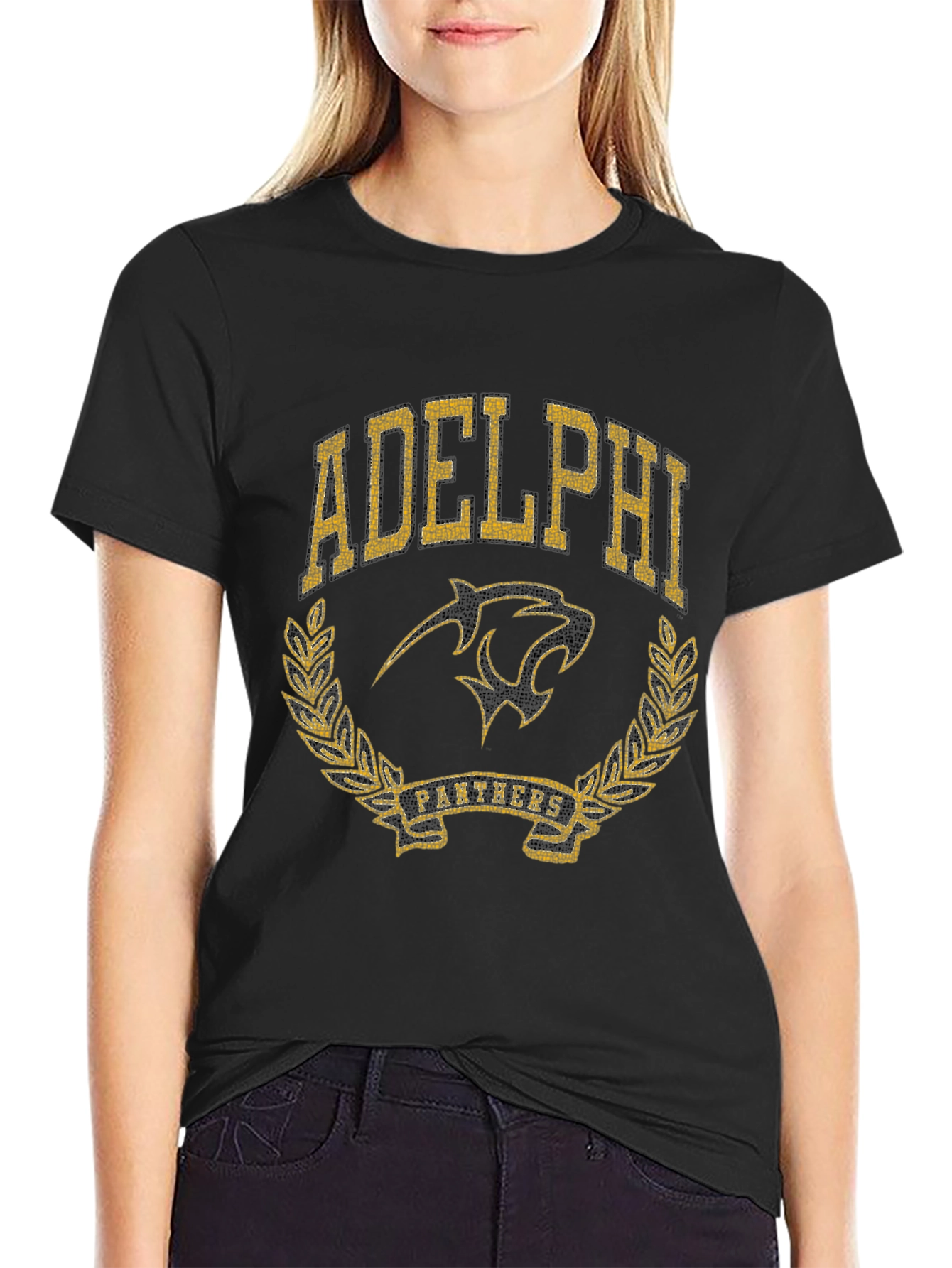 Adelphi Panthers T-Shirt Graphic Tee Cotton