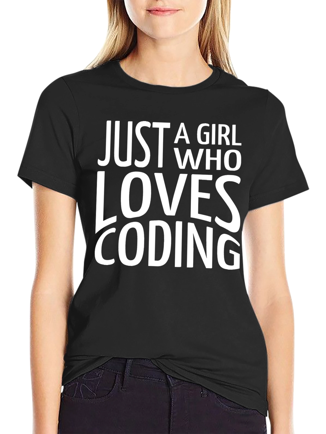 Just A Girl Who Loves Coding T-Shirt