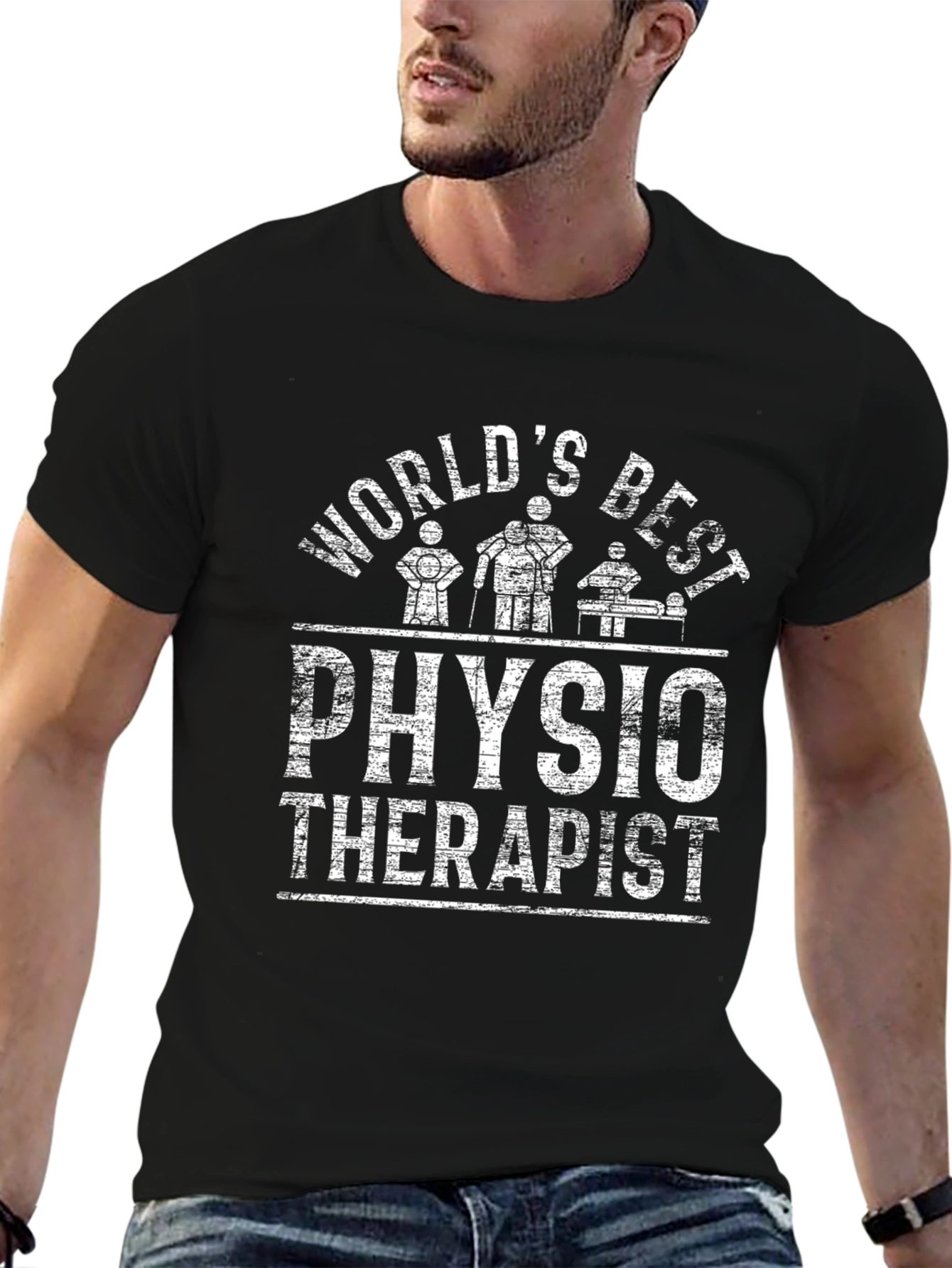 Worlds Best Physio Therapist Black T-Shirt