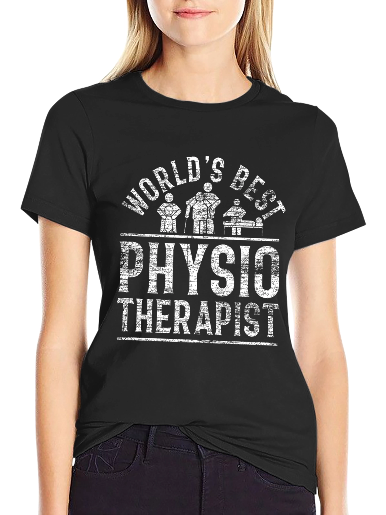 Worlds Best Physio Therapist Black T-Shirt