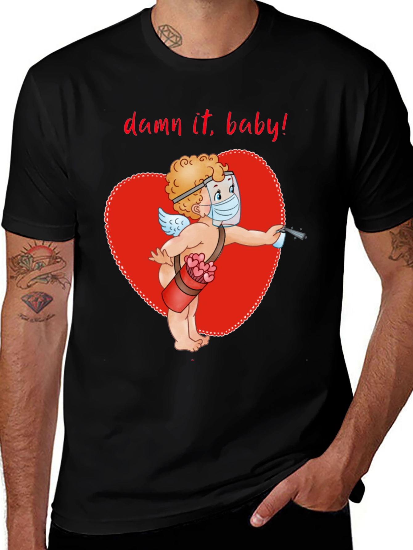 Quarantine Cupid T-Shirt Valentines Day Shirt