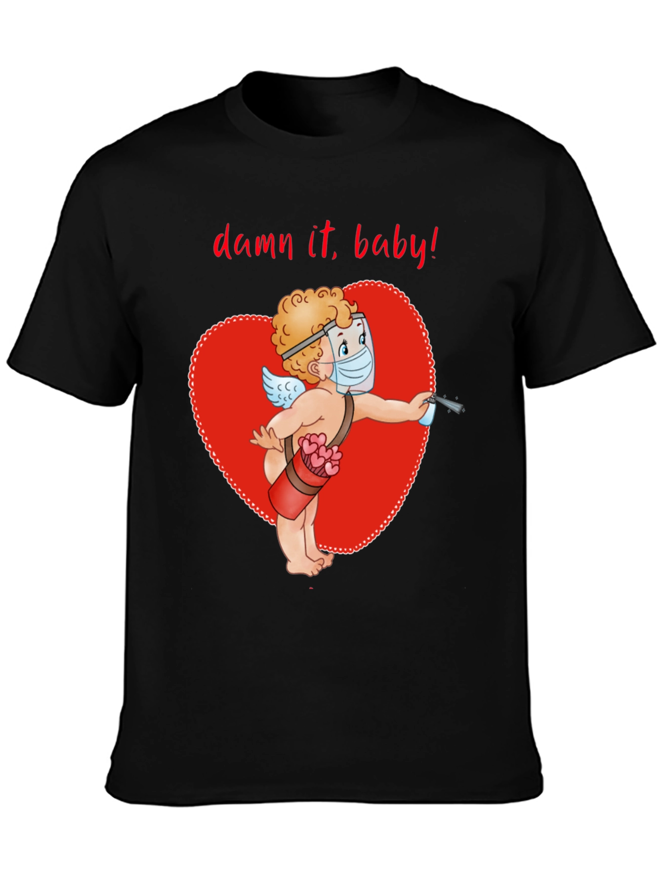 Quarantine Cupid T-Shirt Valentines Day Shirt