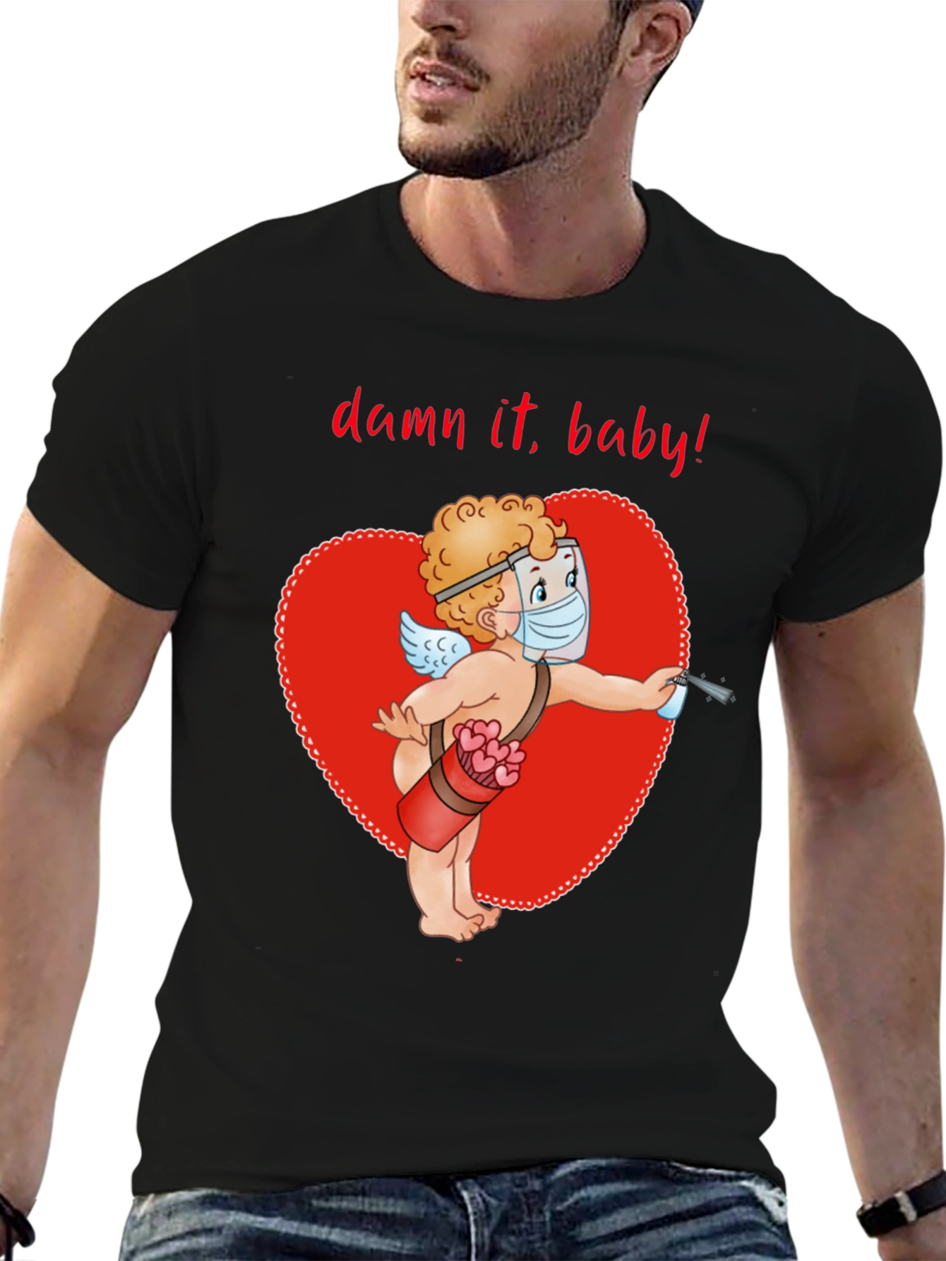 Quarantine Cupid T-Shirt Valentines Day Shirt