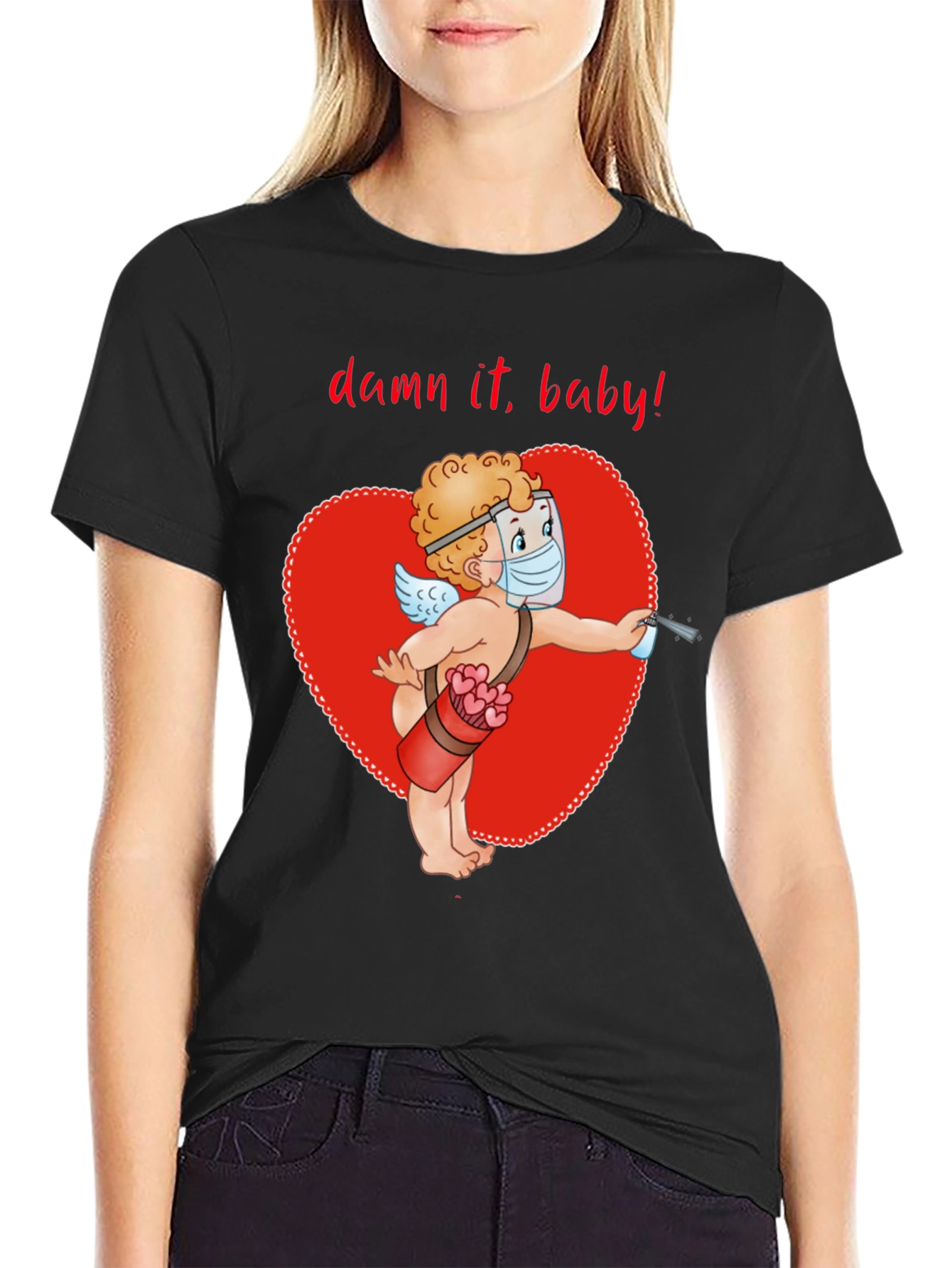 Quarantine Cupid T-Shirt Valentines Day Shirt