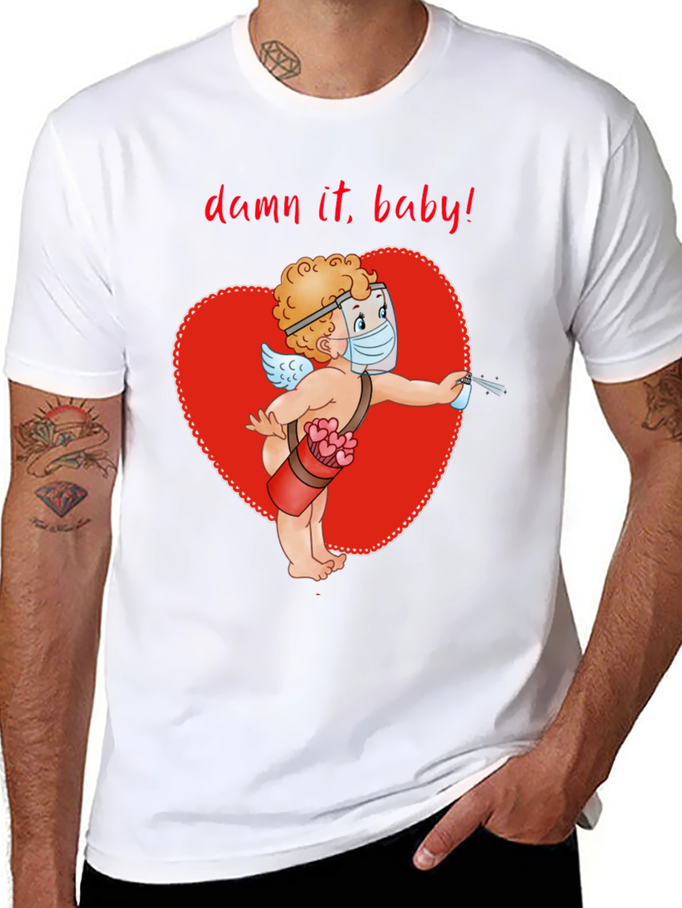 Quarantine Cupid T-Shirt Valentines Day Shirt