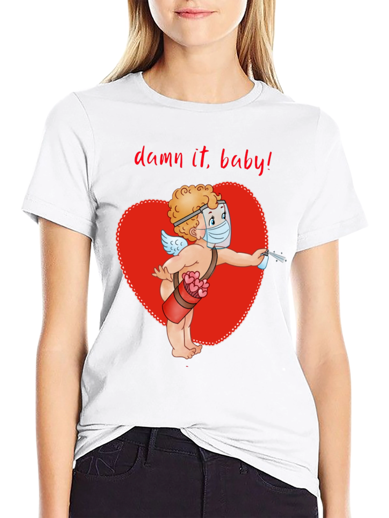 Quarantine Cupid T-Shirt Valentines Day Shirt