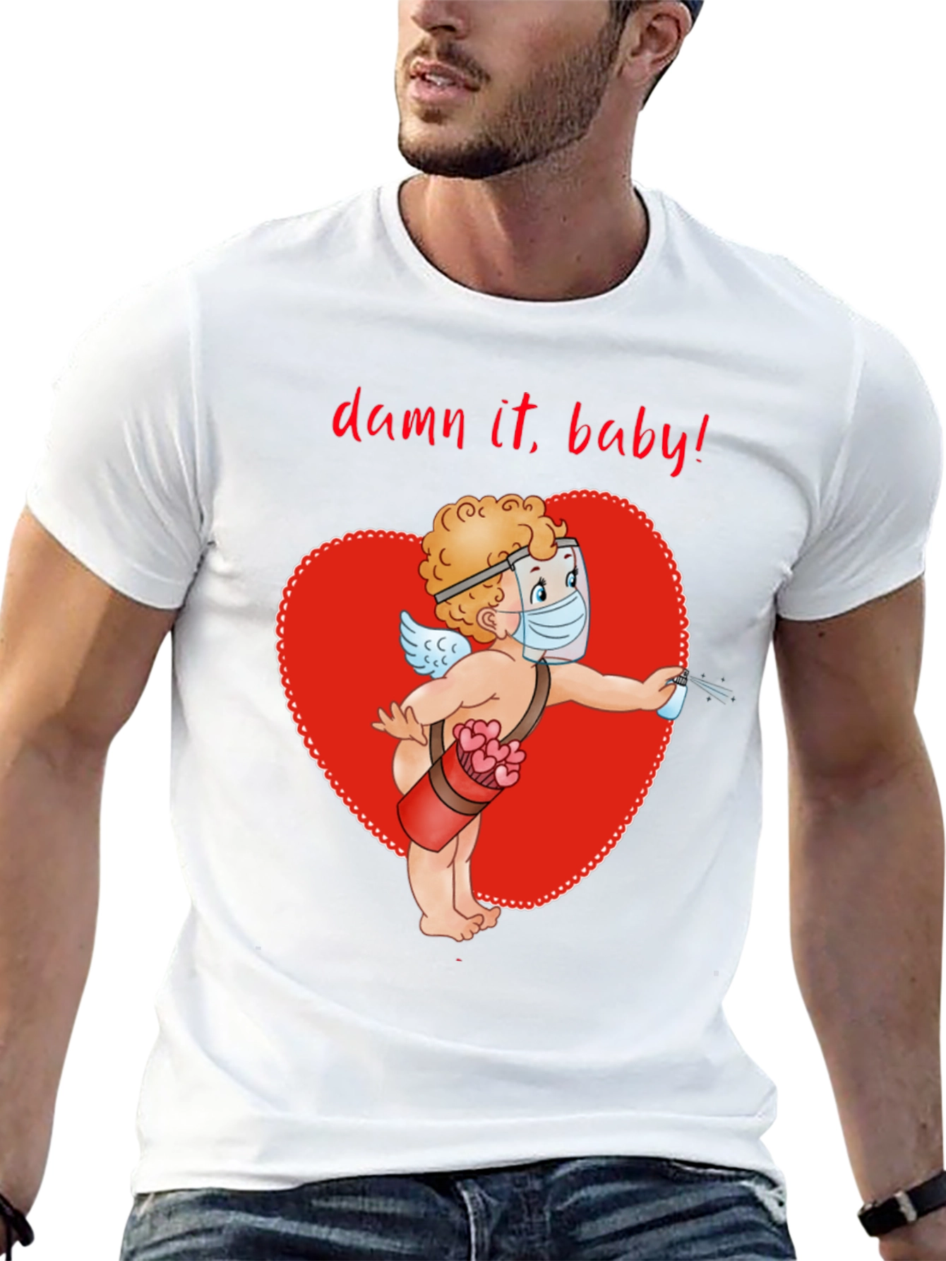 Quarantine Cupid T-Shirt Valentines Day Shirt