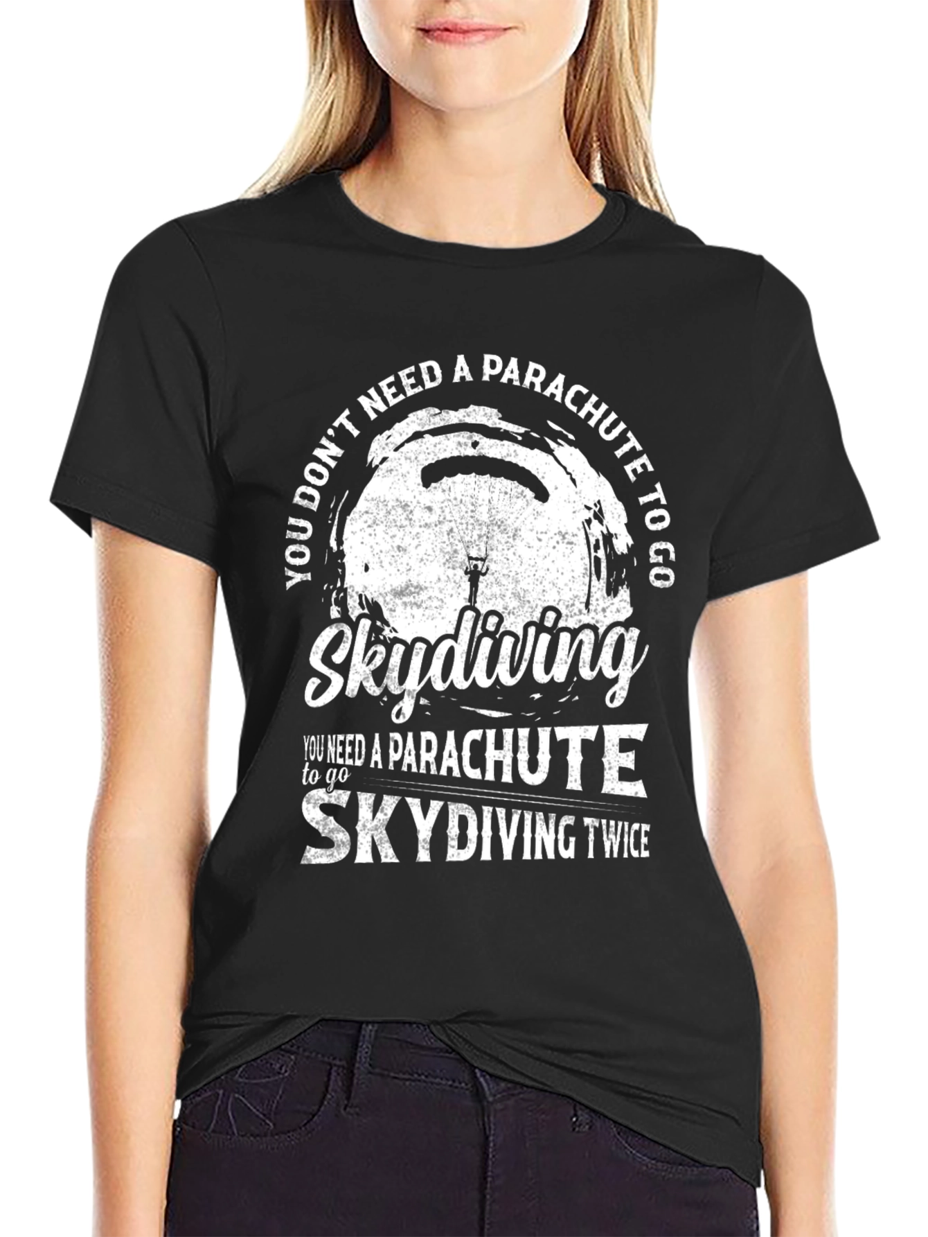 Skydiving Twice Graphic T-Shirt