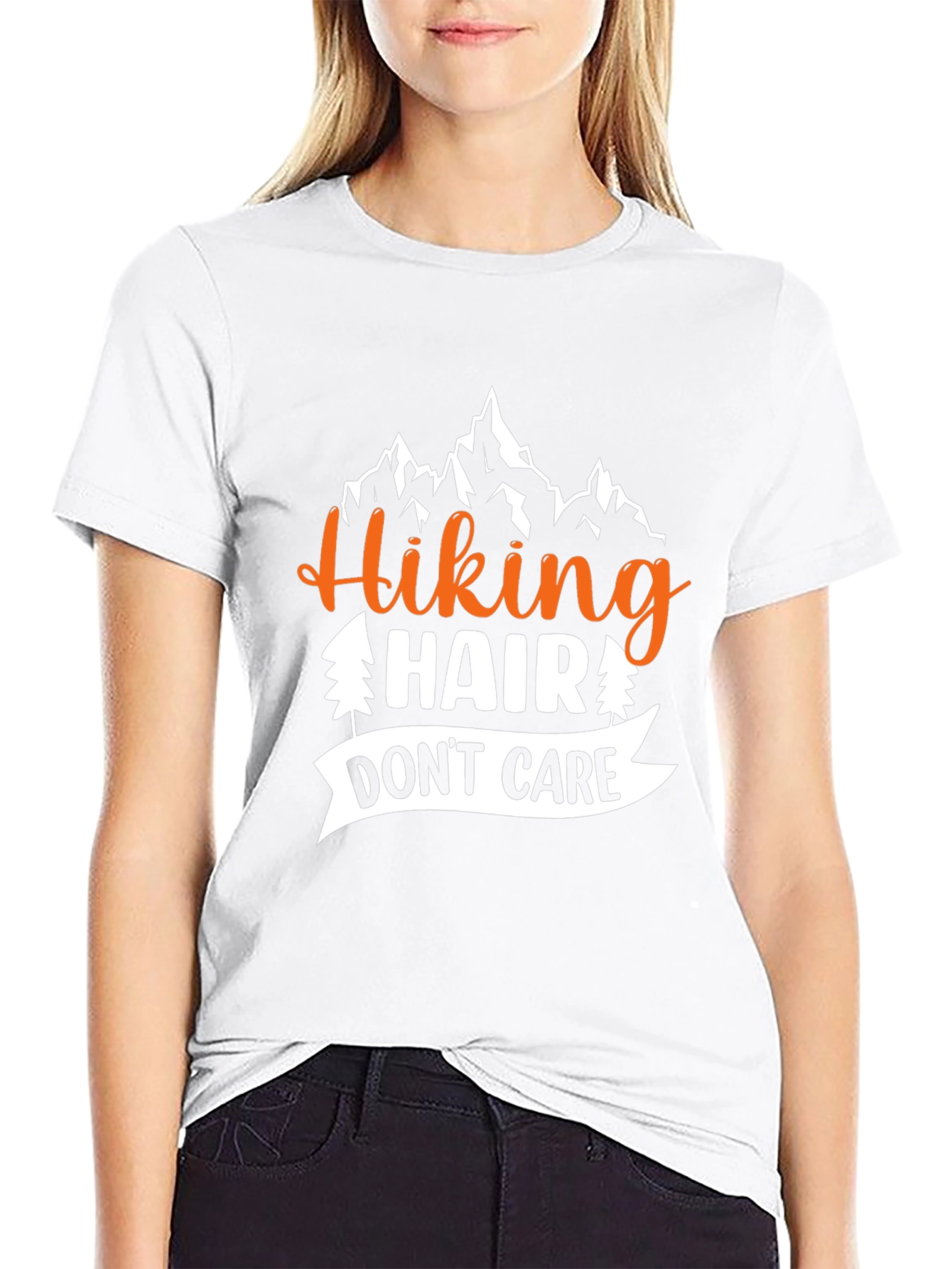 Hiking Hair Dont Care Graphic T-Shirt